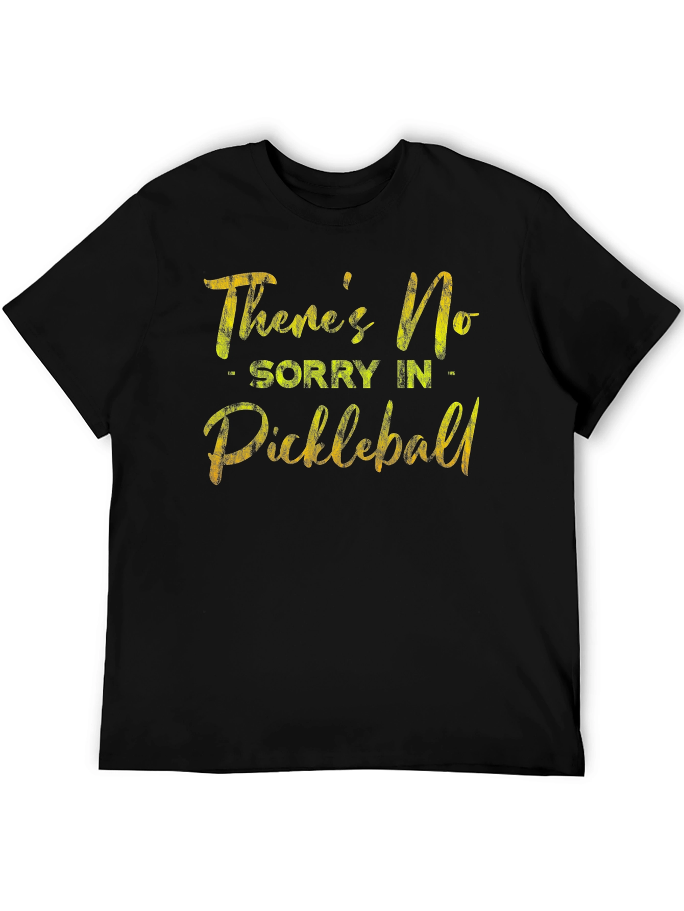 Black Funny Pickleball T-Shirt - There's No Sorry view 5