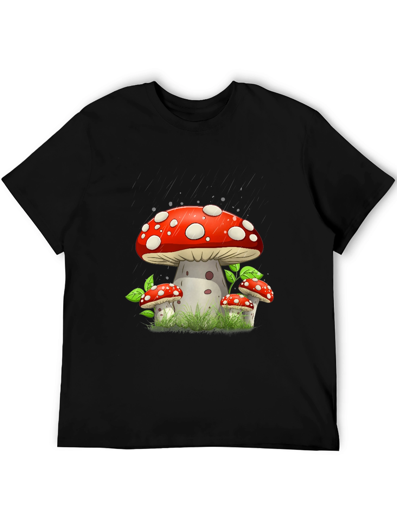 Black Mushroom Graphic Tee - Funky Style view 5