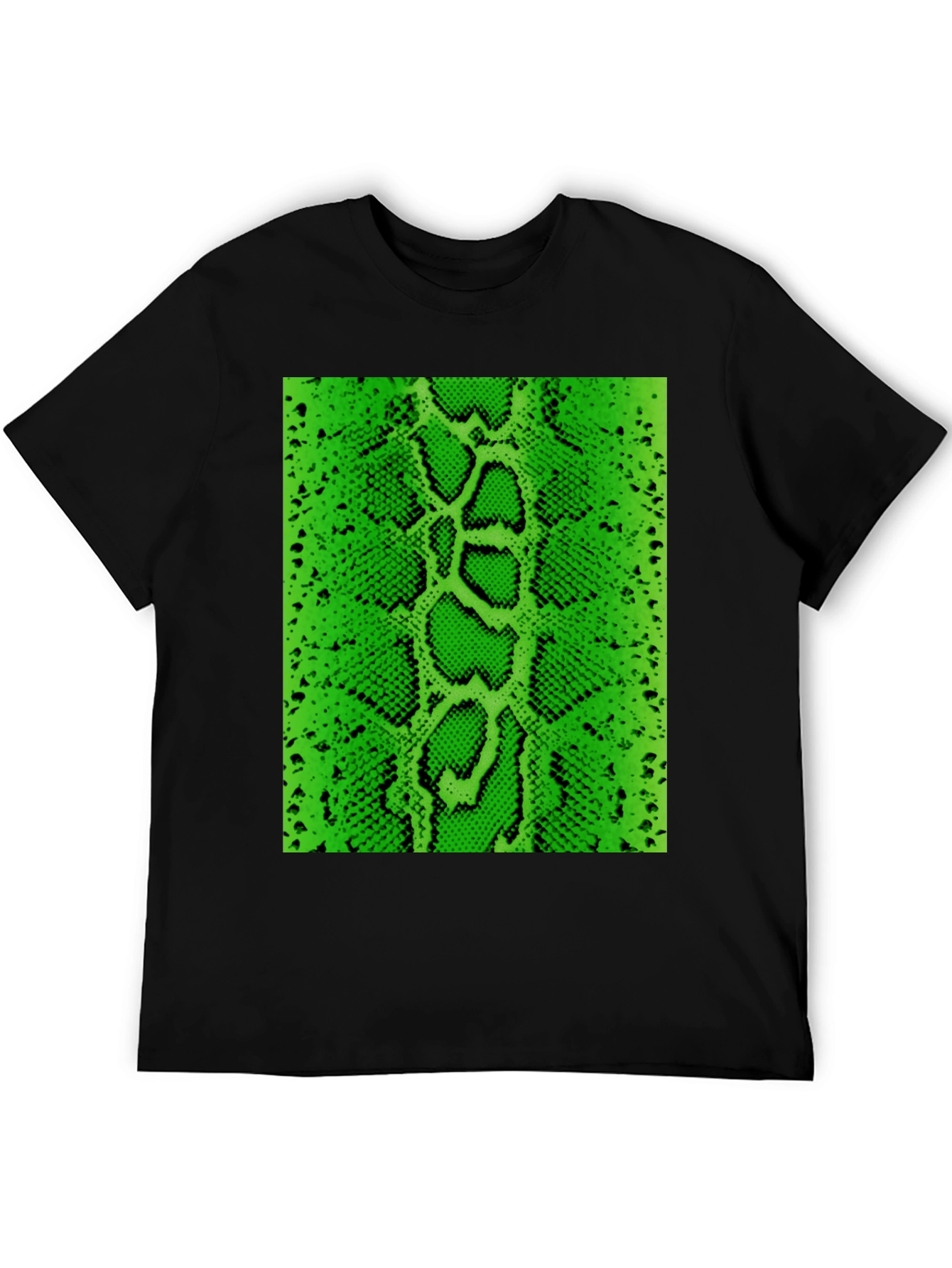 Black Green Snake Skin Graphic Tee - Bold Fashion Statement view 5