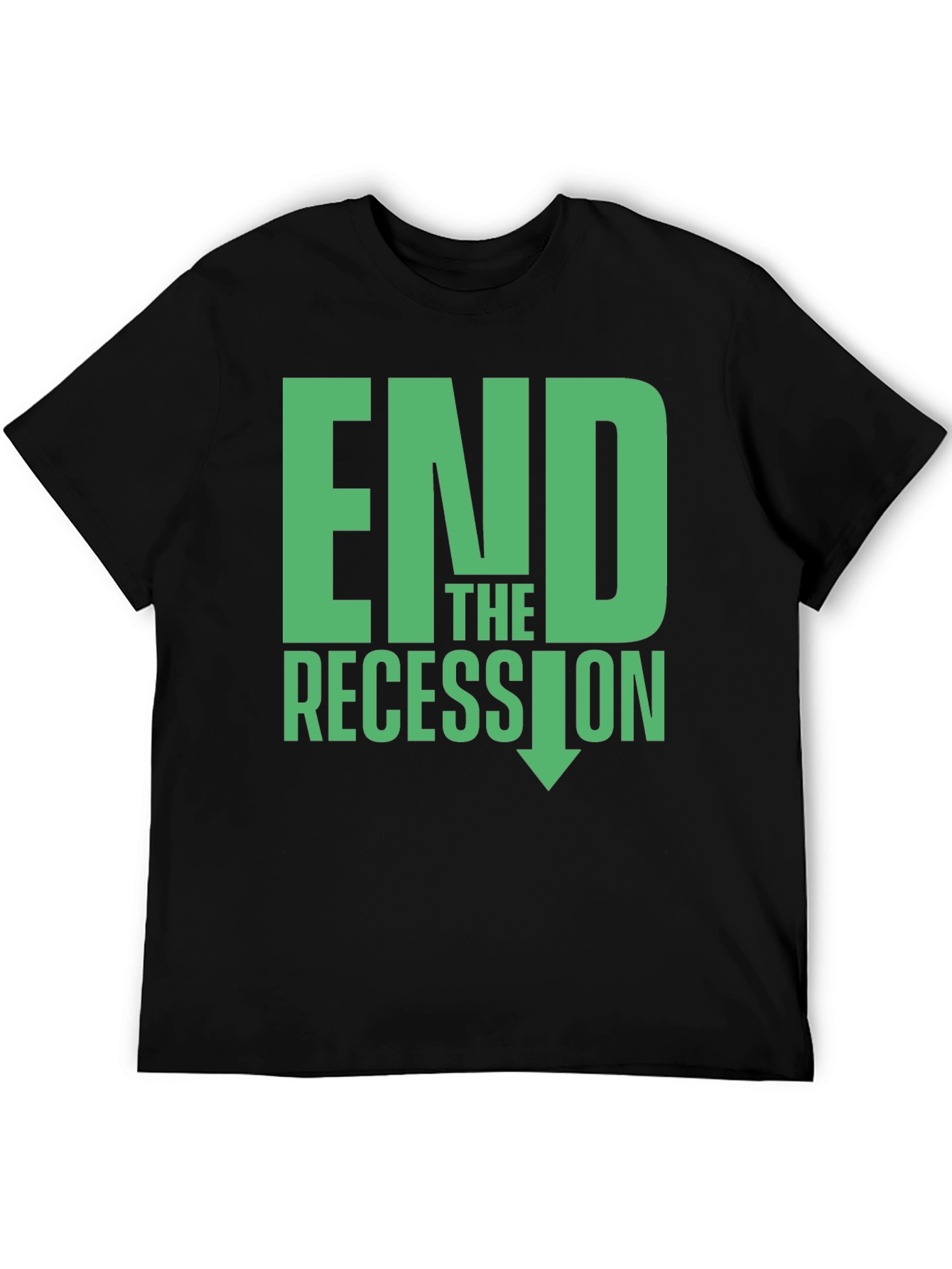 Black End the Recession Graphic T-Shirt view 5