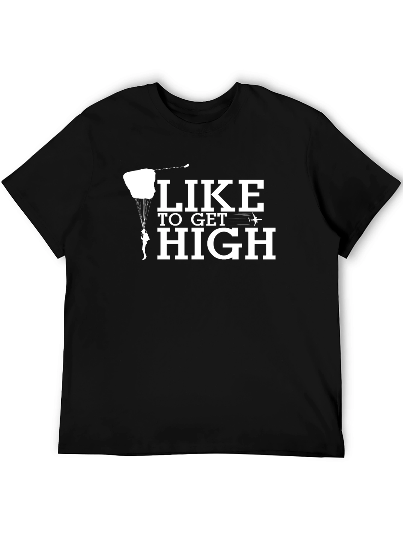 Black Like To Get High Skydiving T-Shirt view 5