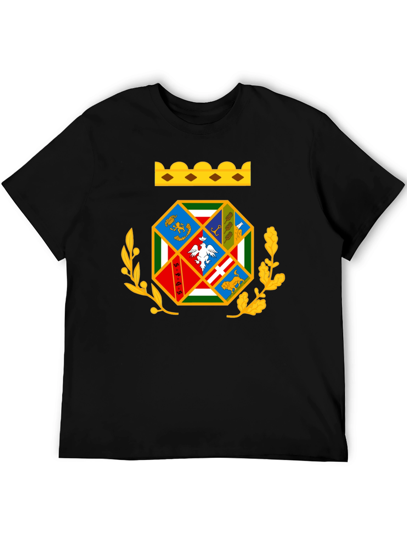 Black Ornate Emblem T-Shirt - Black view 5