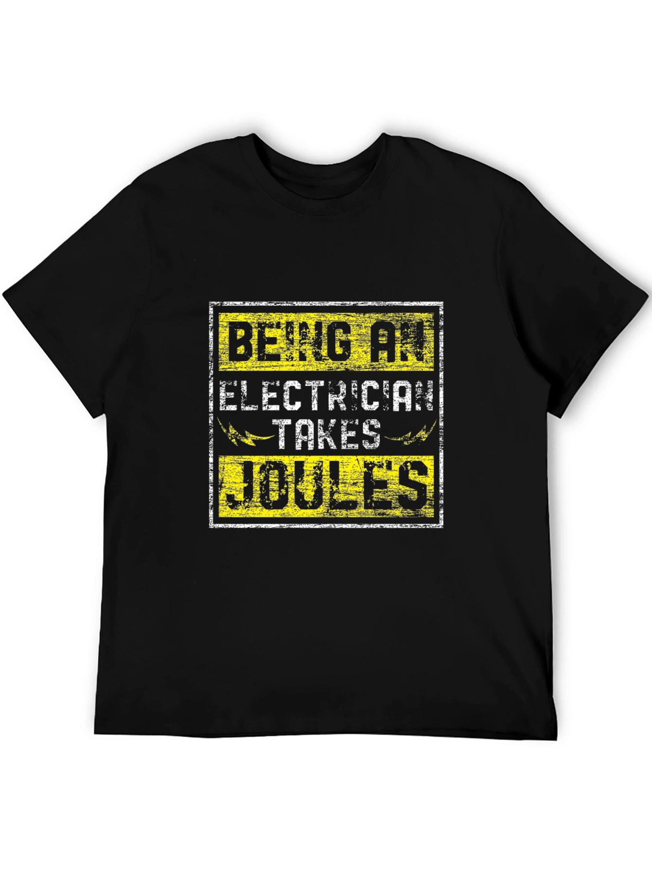 Black Electrician Joule's Humor T-Shirt view 5