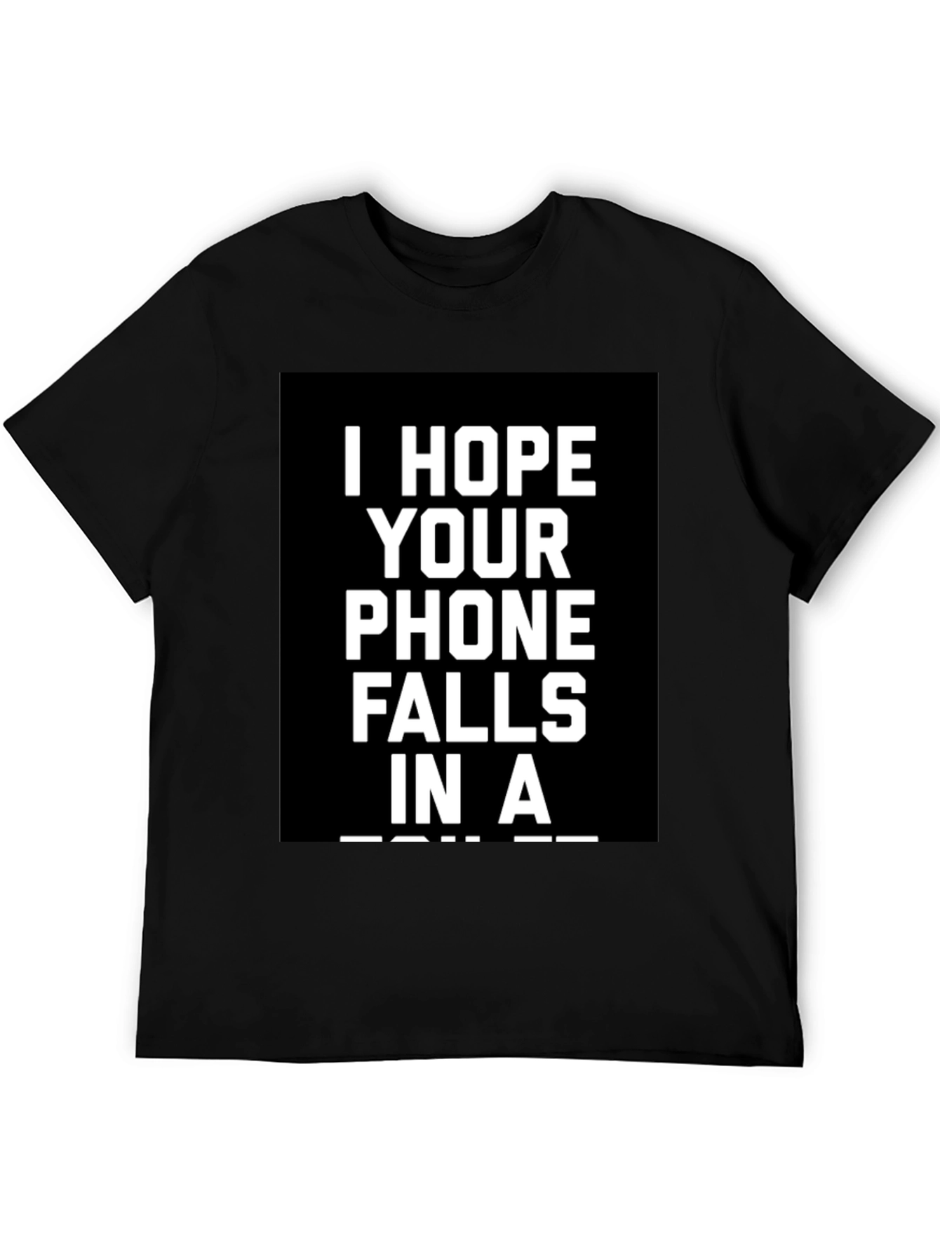 Black Humorous Phone Curse T-Shirt view 5