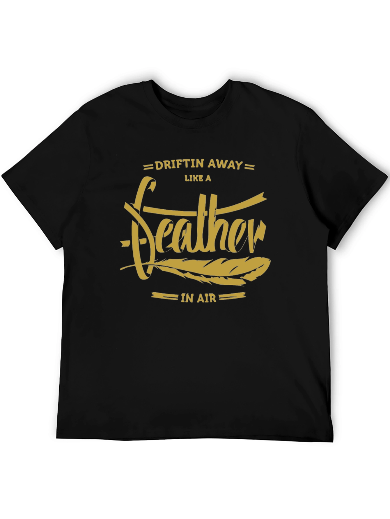 Black Driftin' Away Feather Graphic T-Shirt view 5