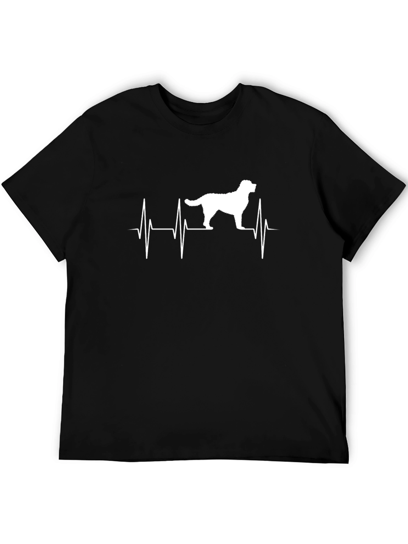 Black Dog Lover Heartbeat T-Shirt view 5