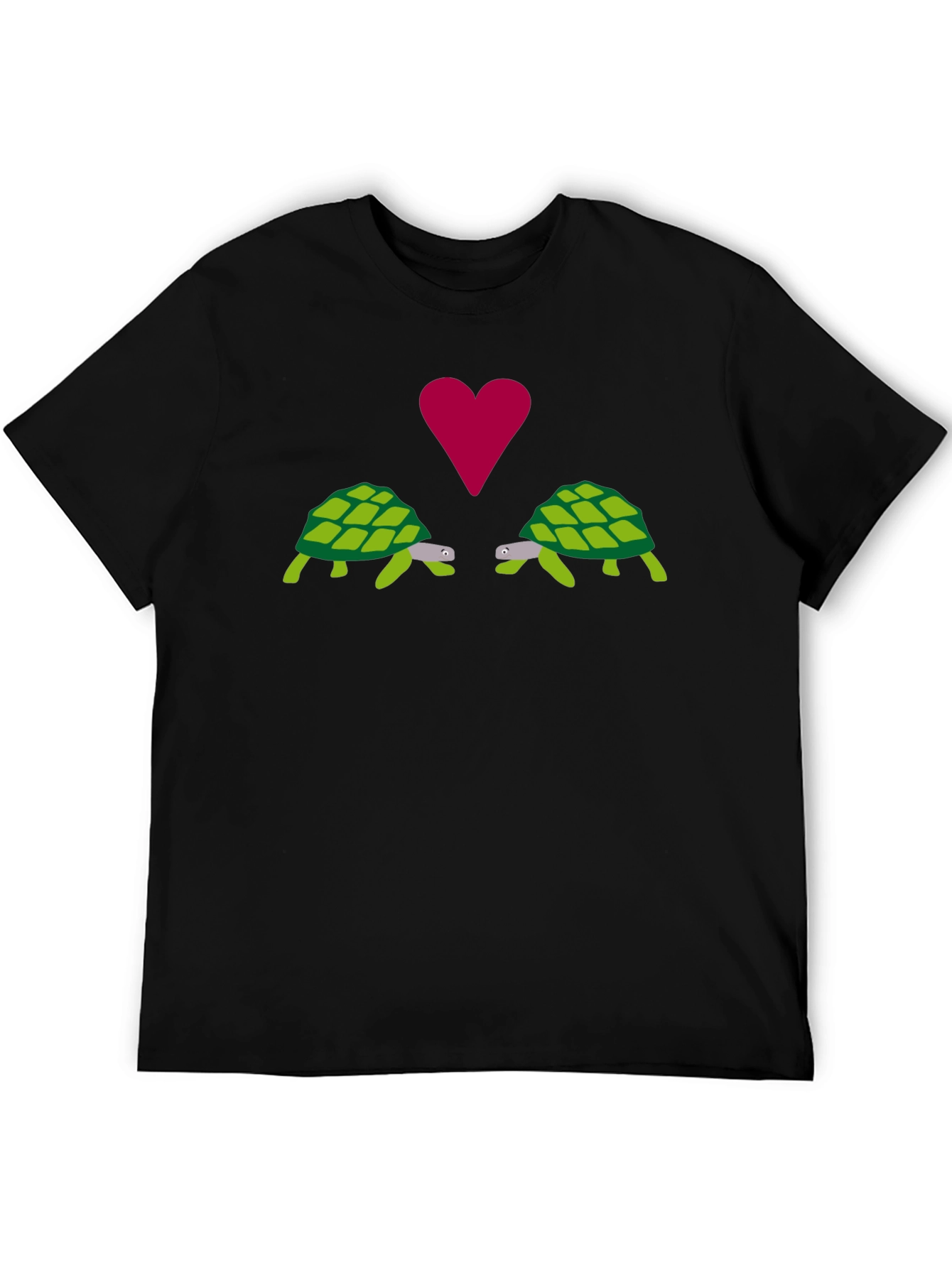 Black Turtle Love Graphic Tee - Soft Cotton Blend view 5