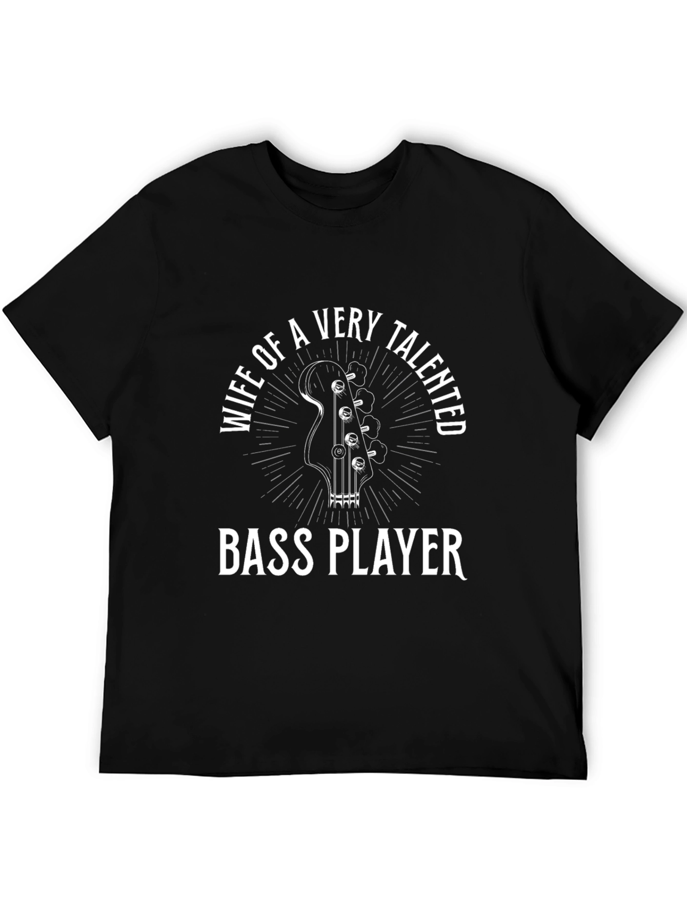 Black Wife of a Talented Bass Player T-Shirt - Musician Tee view 5