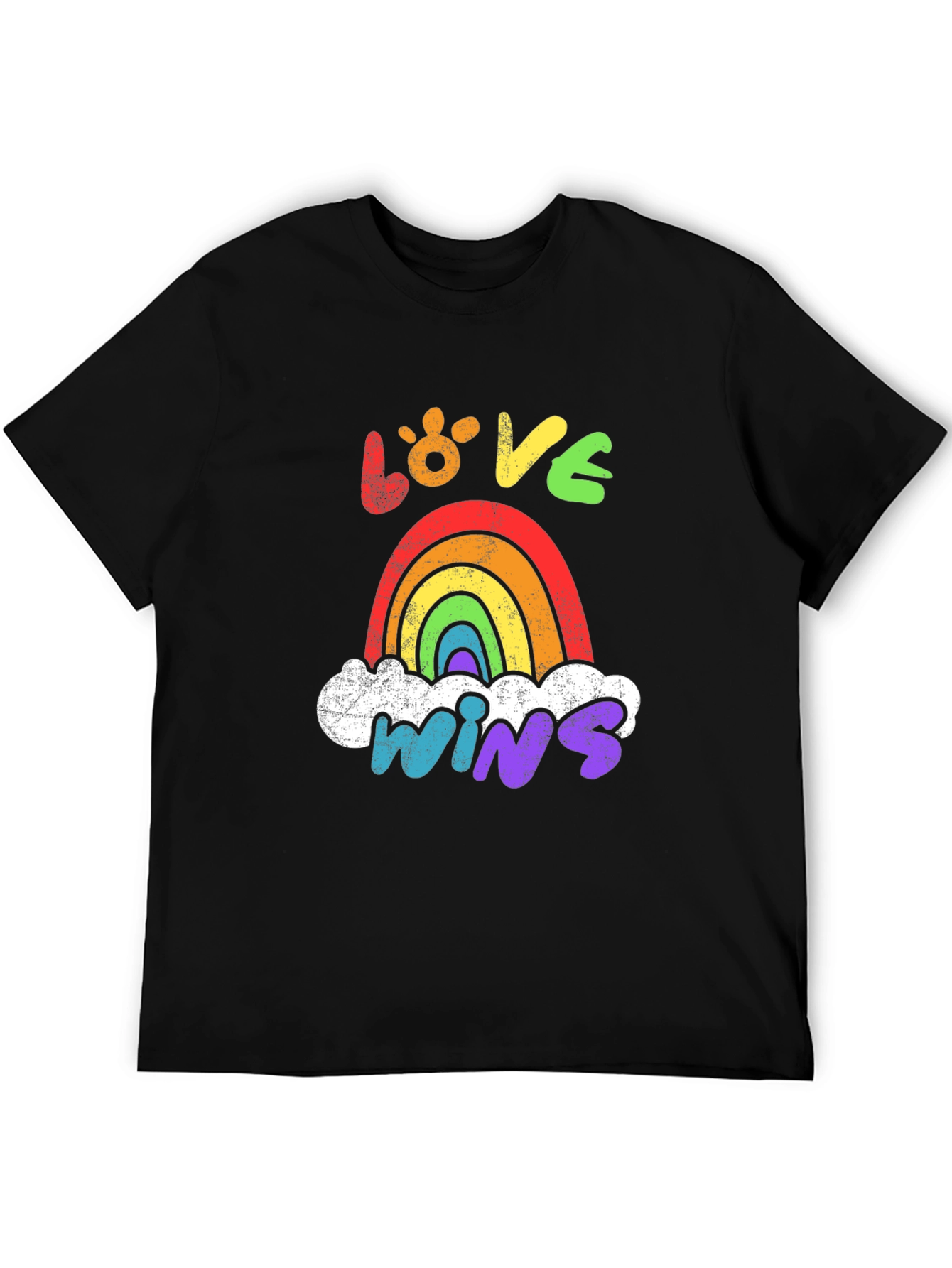 Black Love Wins Rainbow Graphic Tee view 5