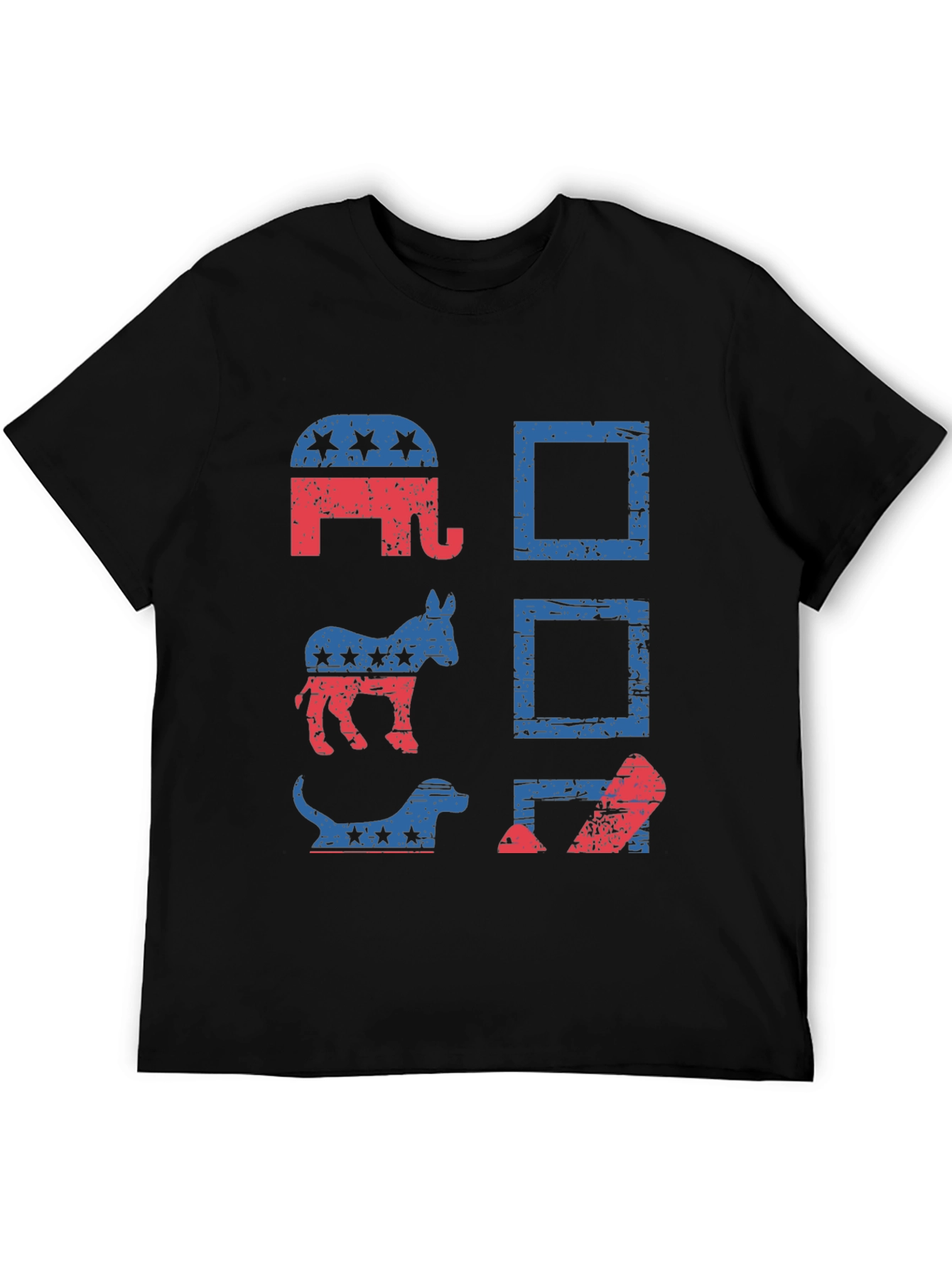 Black Political Animals T-Shirt - Vote Design view 5
