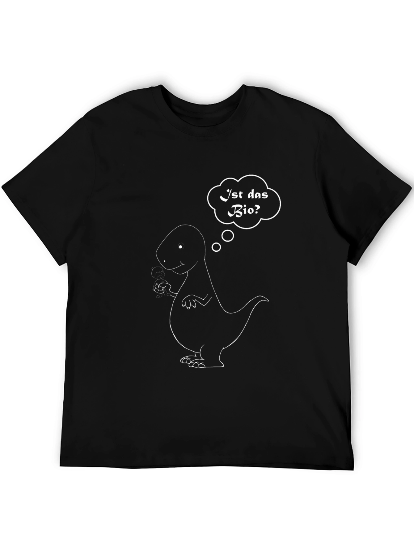 Black Dinosaur "Ist Das Bio" Graphic Tee - Black view 5