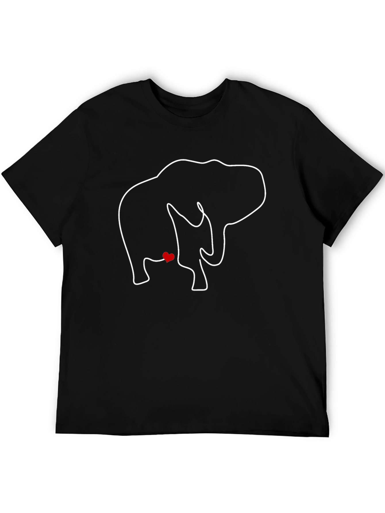 Black Elephant Love Graphic Print Tee view 5