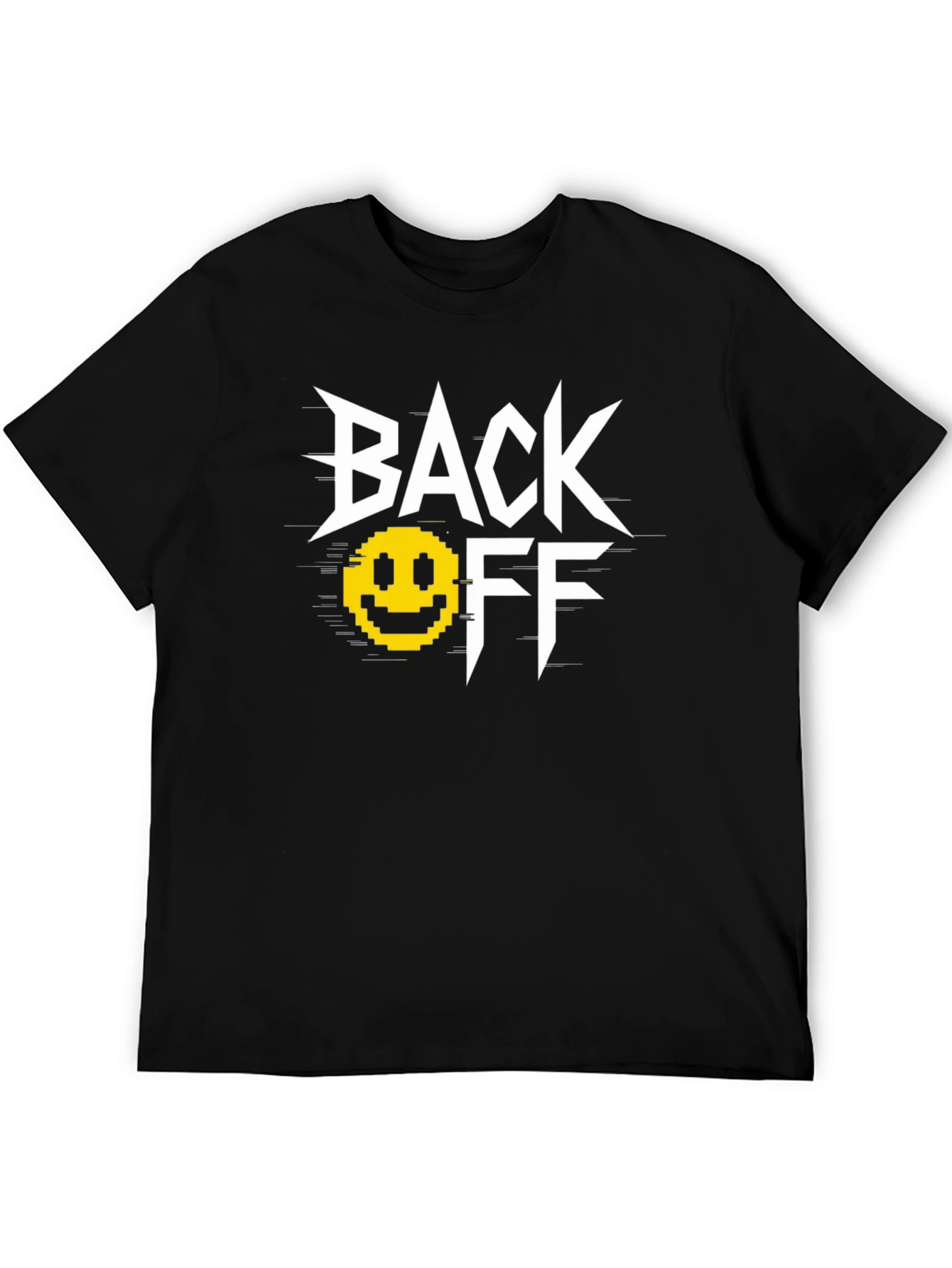 Black Back Off Graphic T-Shirt - Black Cotton Tee view 5