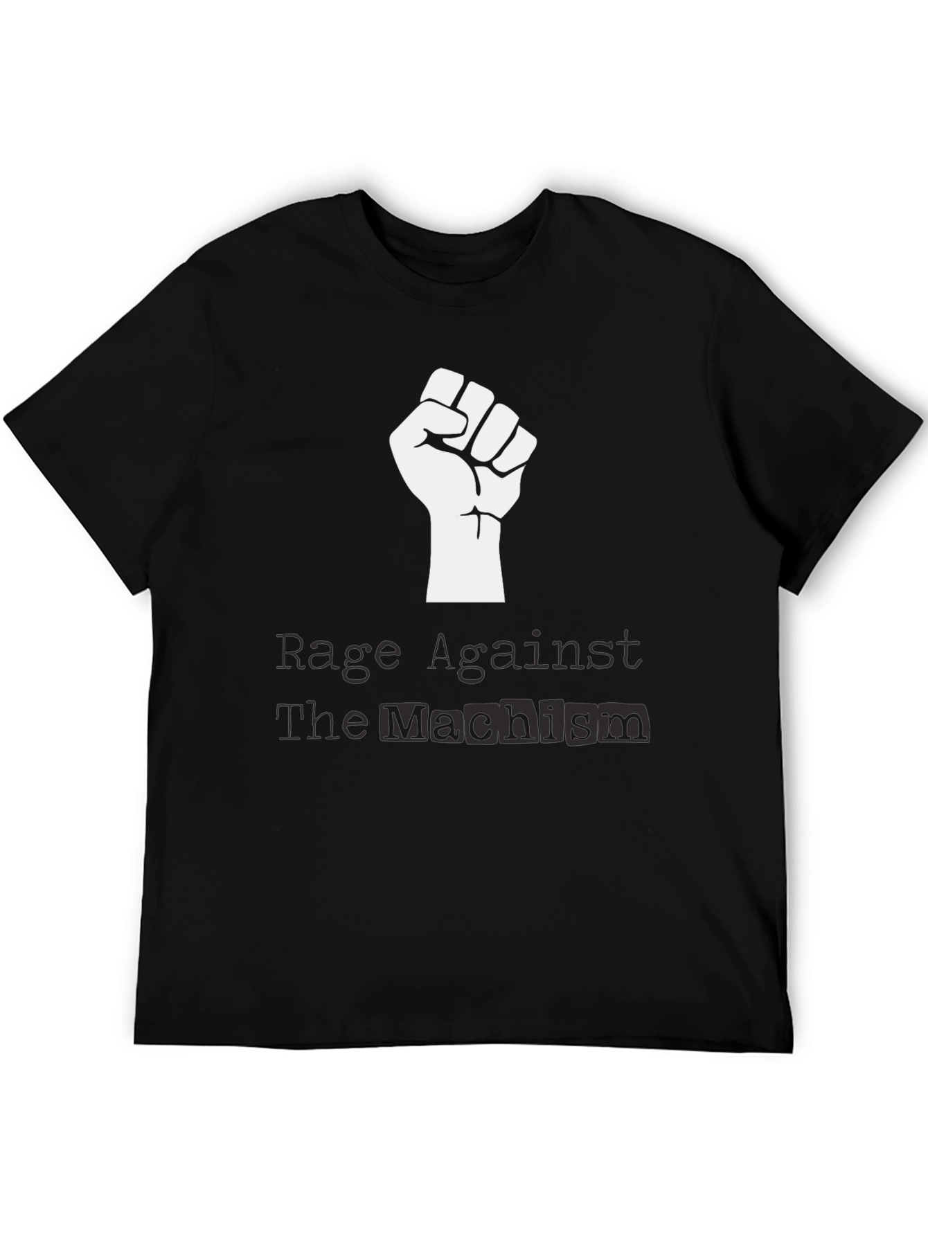 Black Rage Against Machism Black Graphic Tee view 5