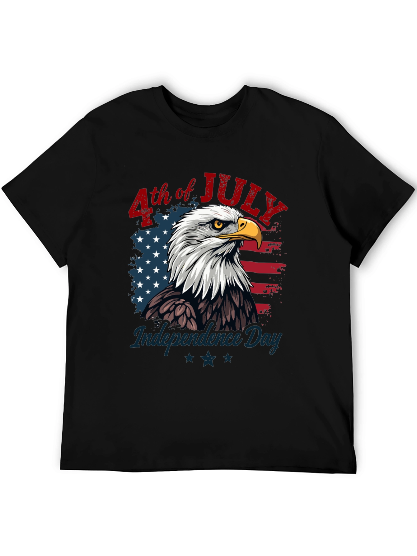 Black Patriotic Eagle T-Shirt - 4th of July Independence Day view 5