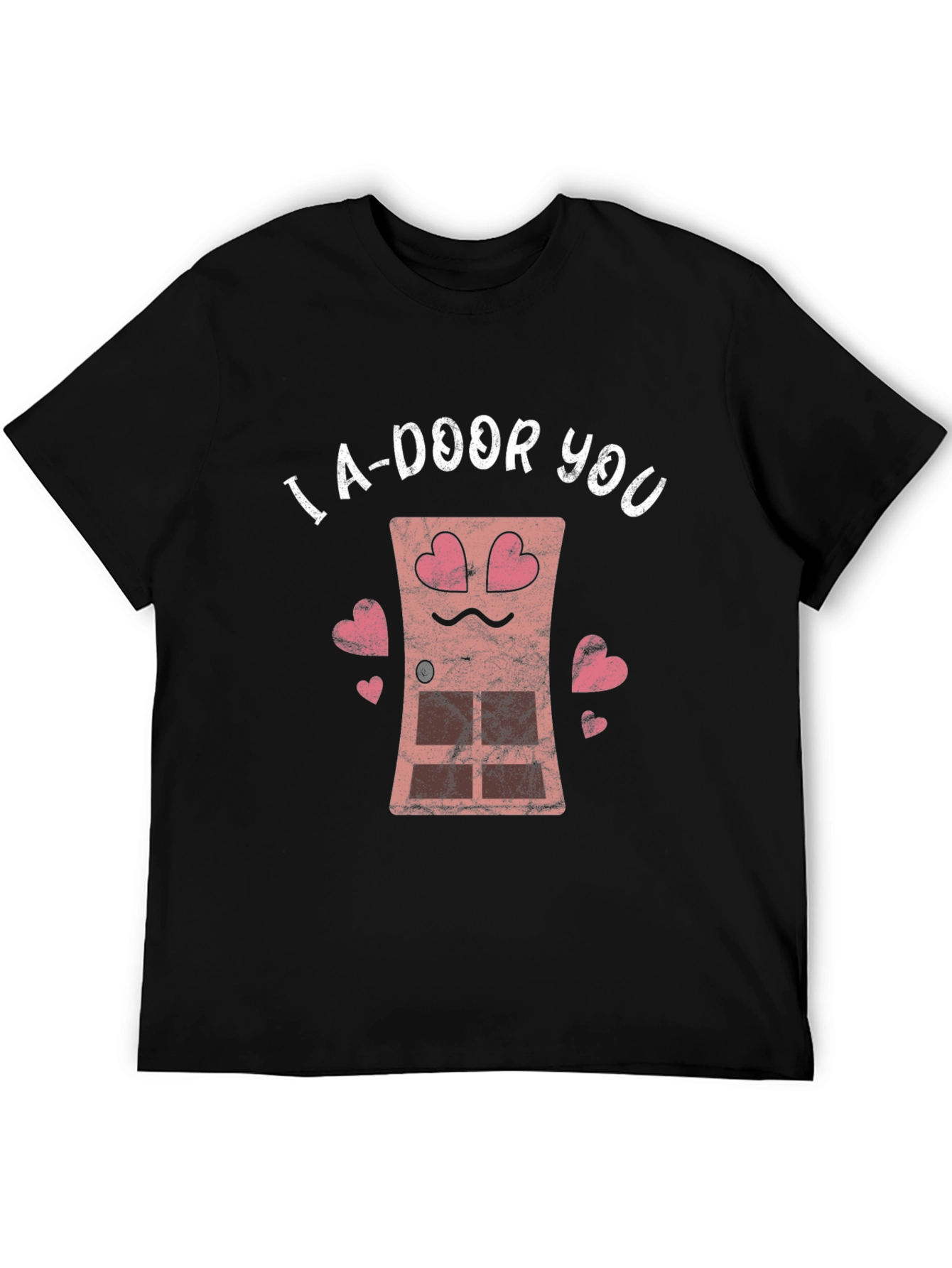 Black I A-Door You T-Shirt - Funny Valentine's Day Tee view 5