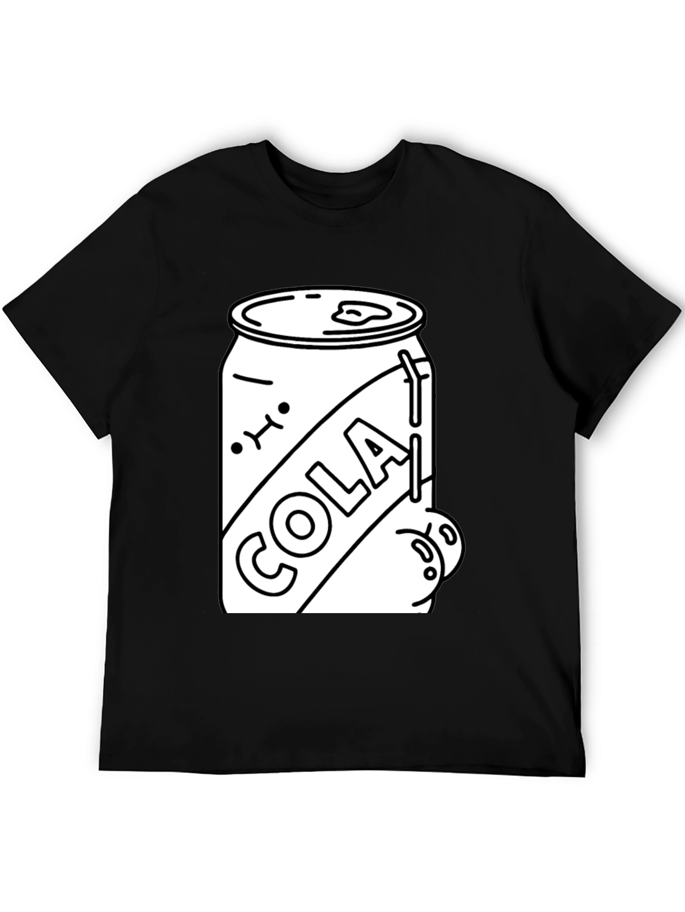 Black Cola Can Graphic Tee - Black Cotton Blend view 5