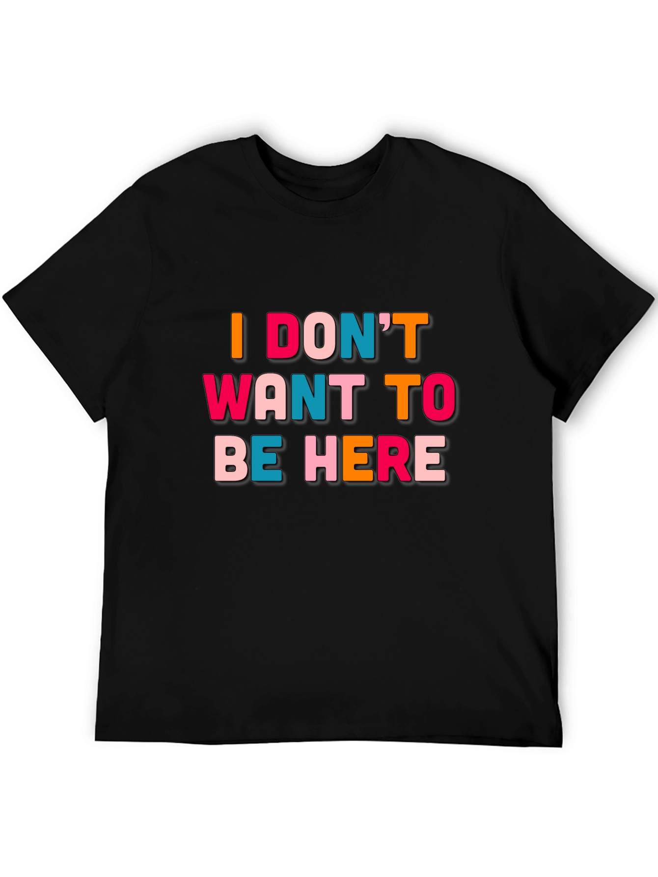 Black I Don't Want To Be Here Graphic Tee view 5