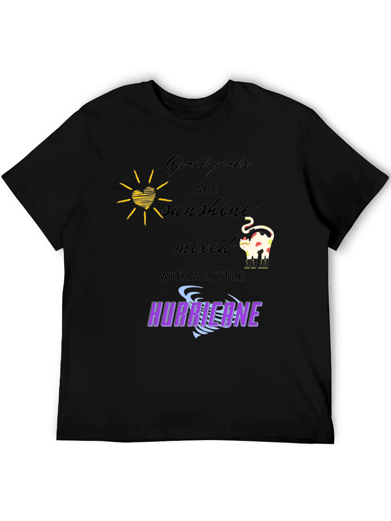 Black April Girls Sunshine Hurricane Graphic T-Shirt view 5