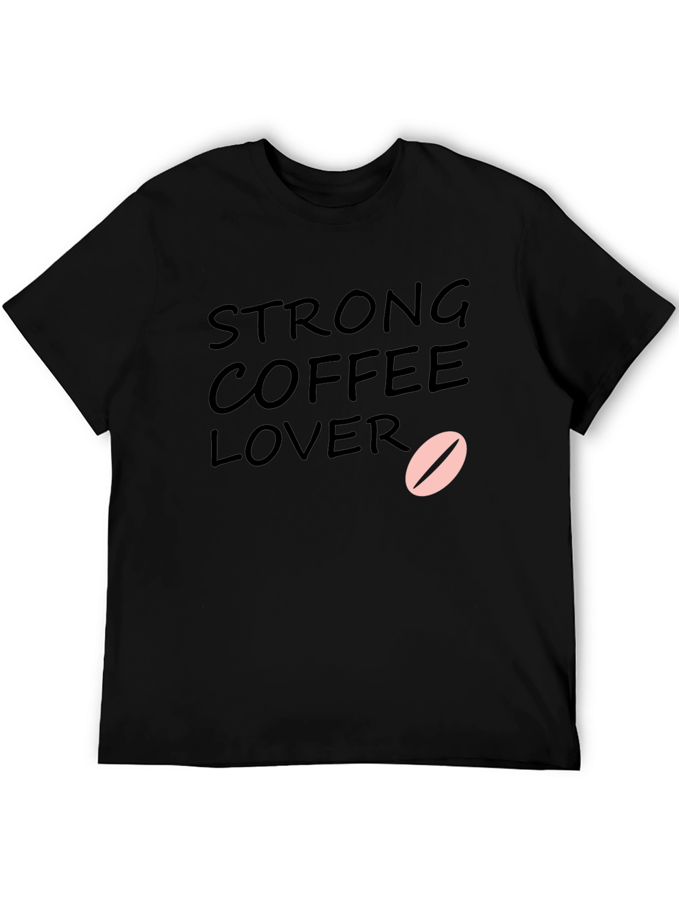 Black Strong Coffee Lover T-Shirt - Black view 5