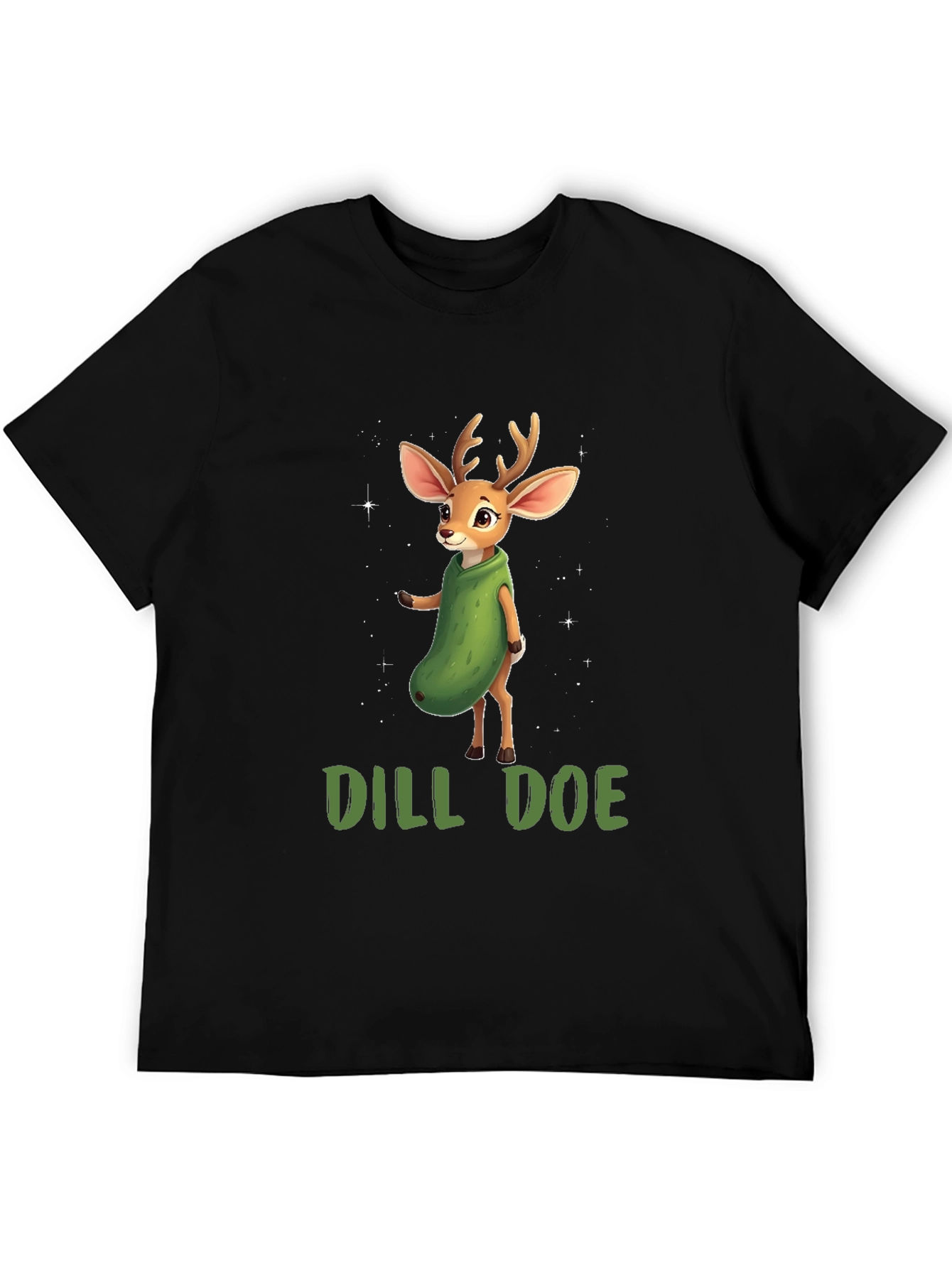 Black Dill Doe Deer Graphic T-Shirt view 5