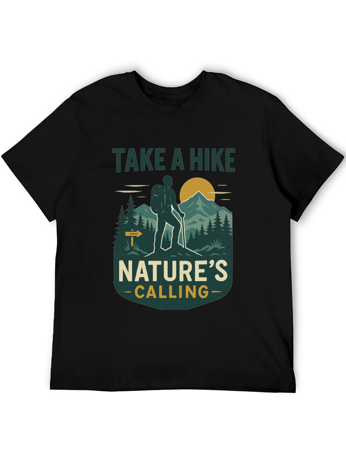 Black Take a Hike Nature's Calling T-Shirt view 5