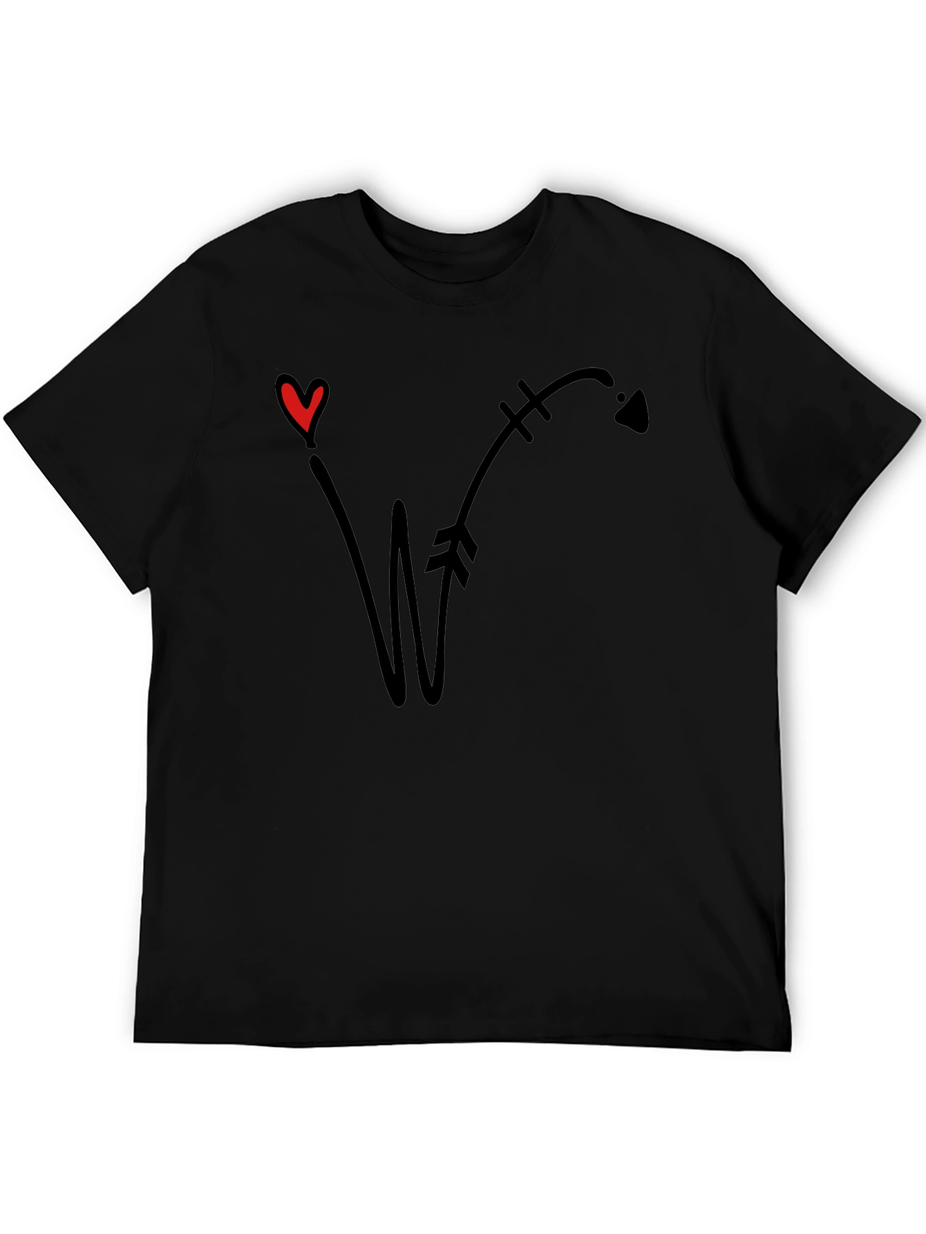Black Heart Arrow Tee - Love Wins T-Shirt view 5