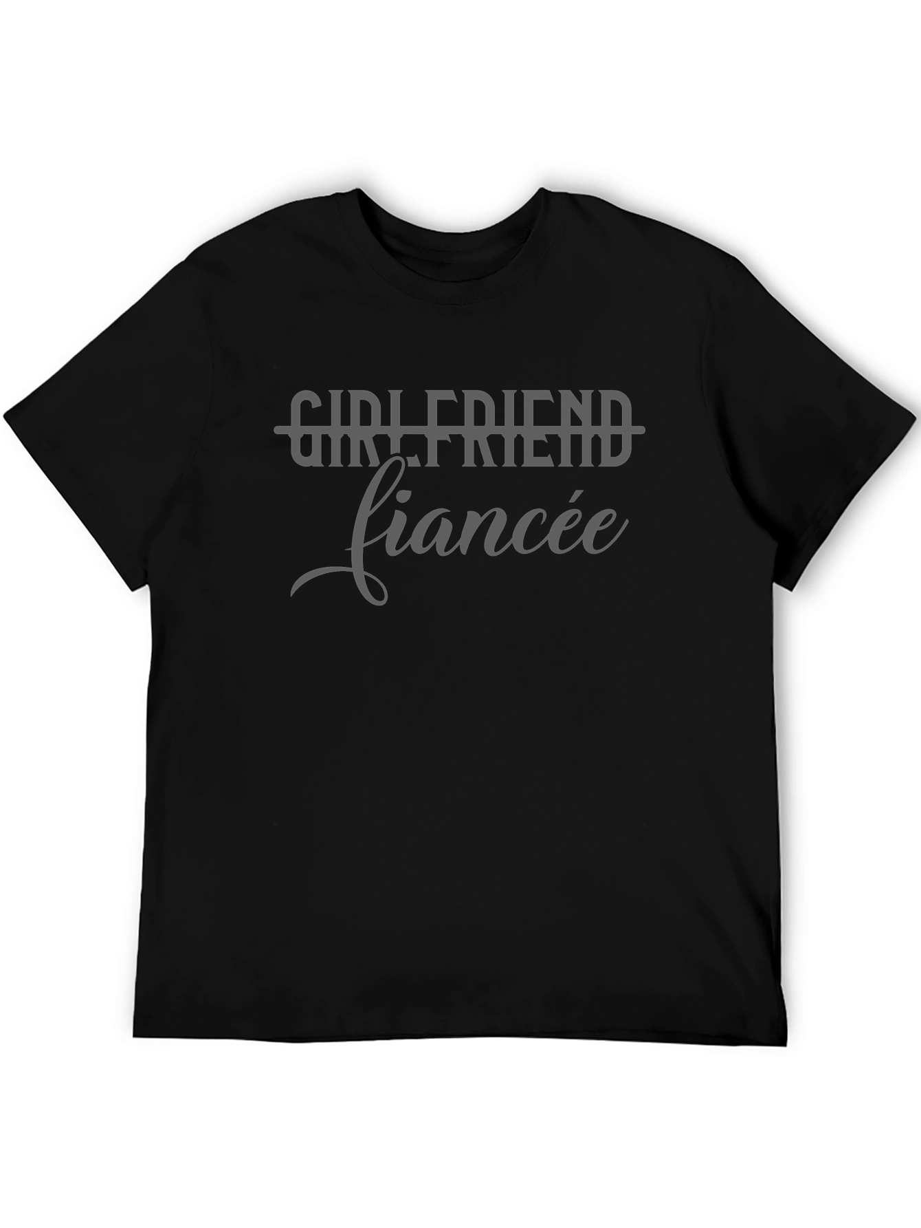 Black Fiancée T-Shirt - Celebrate Your Engagement view 5