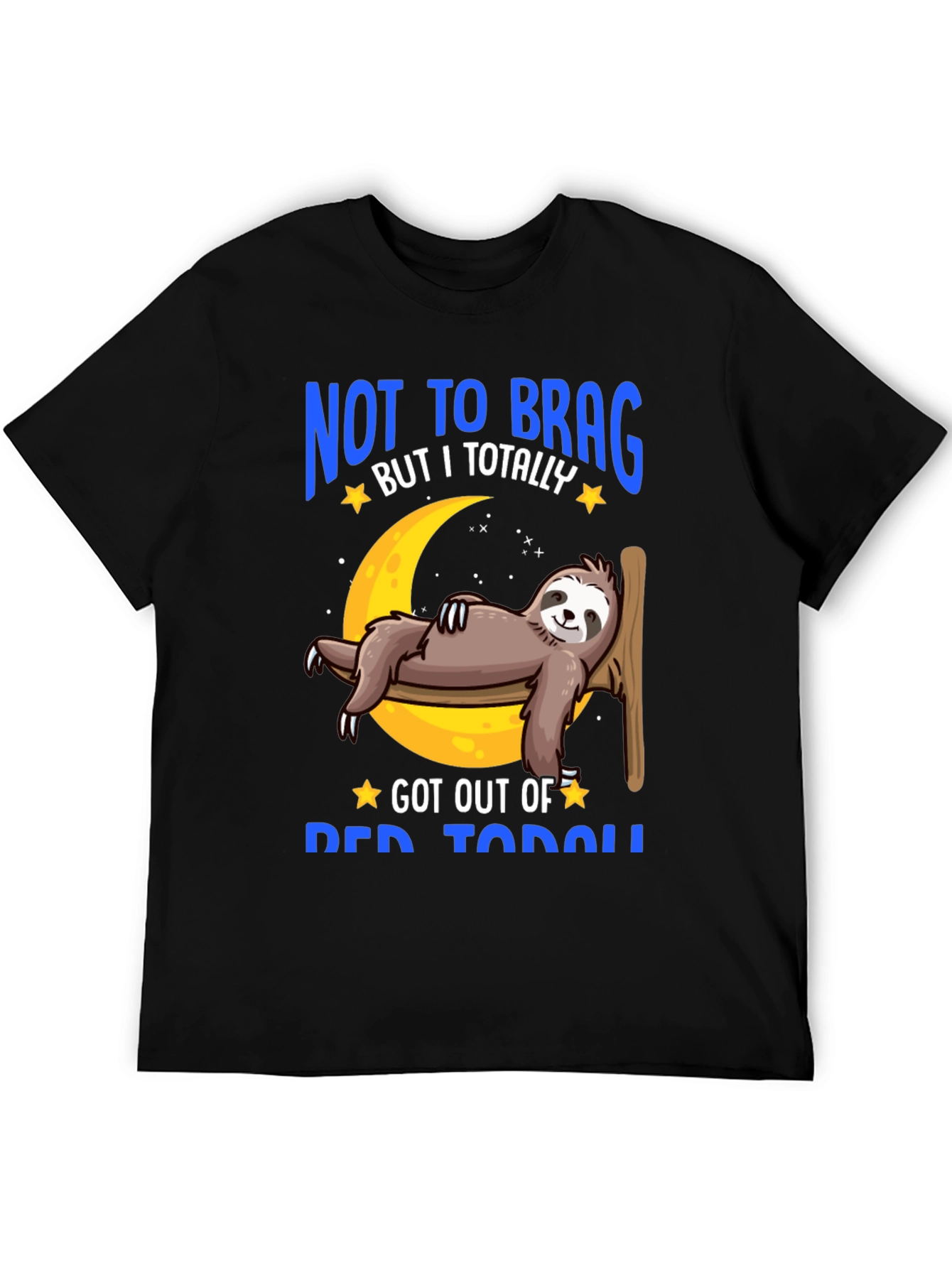 Black Sloth Moon Graphic T-Shirt - Not to Brag... view 5