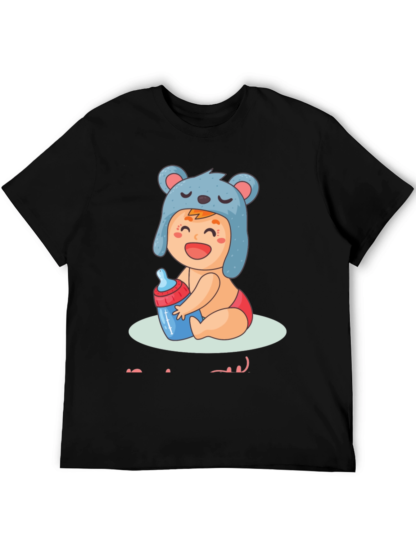 Black Cute Baby Graphic T-Shirt - Soft Cotton Tee view 5
