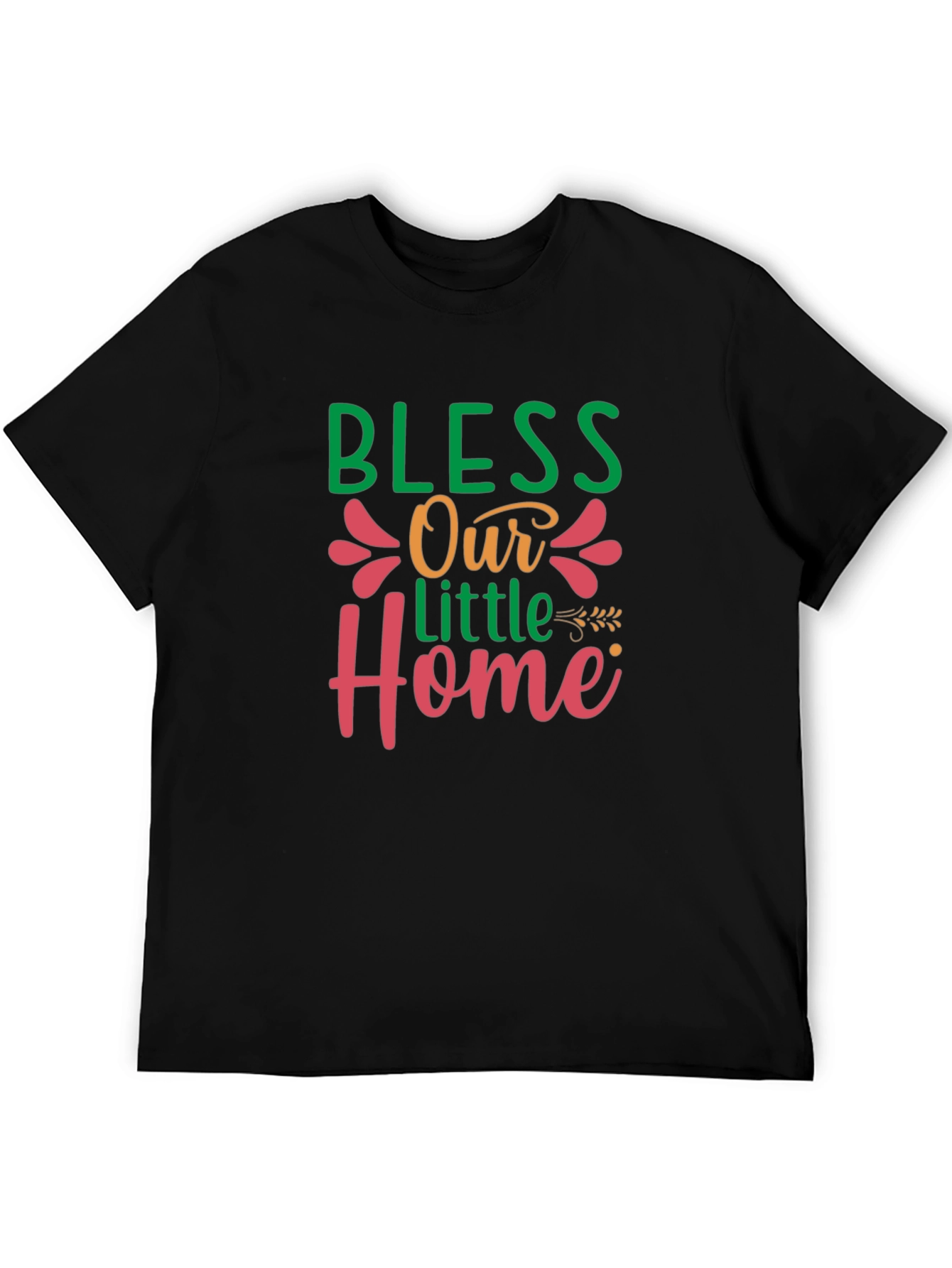 Black Bless Our Little Home Graphic T-Shirt view 5