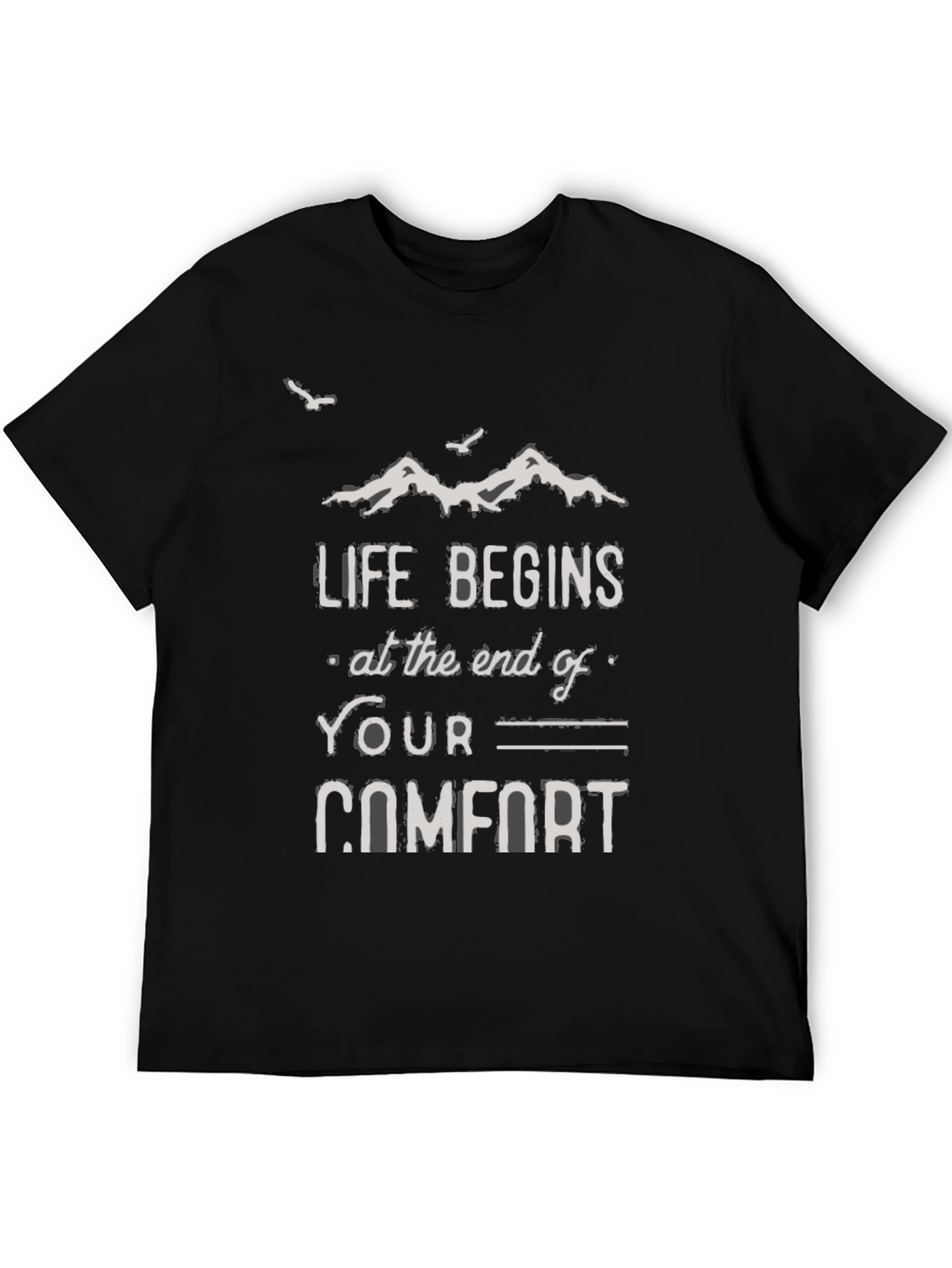 Black Life Begins at the End of Your Comfort T-Shirt view 5