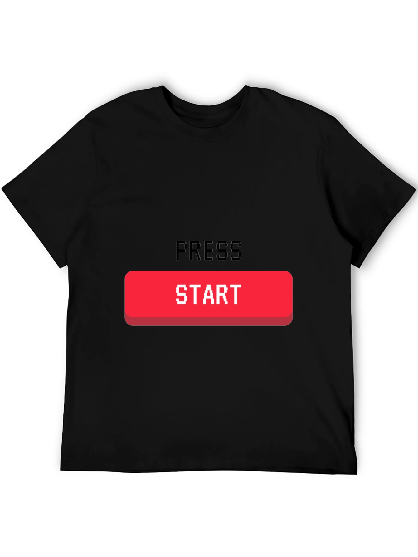 Black Press Start Gaming T-Shirt - Retro Gamer Tee view 5