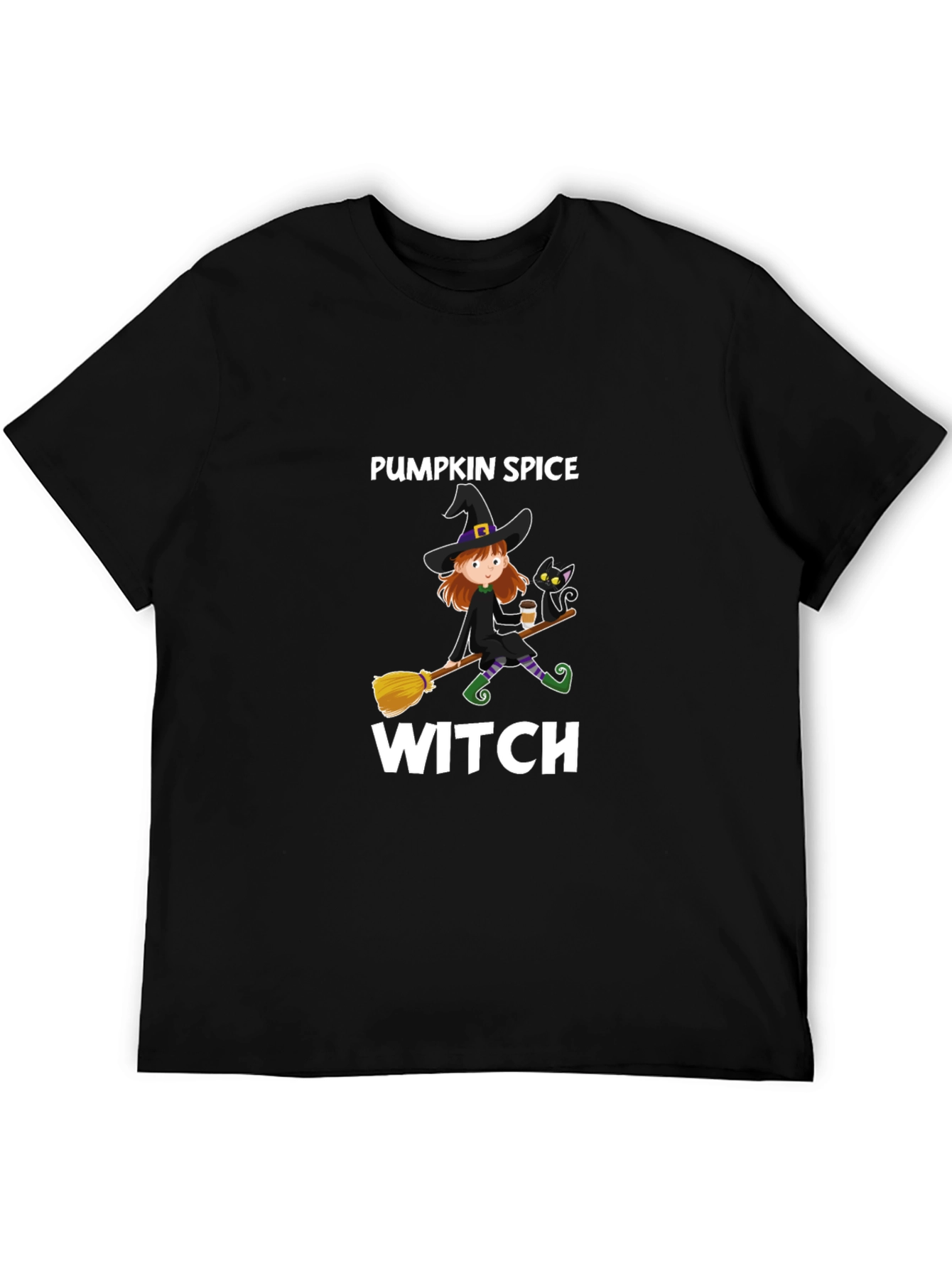 Black Pumpkin Spice Witch T-Shirt view 5
