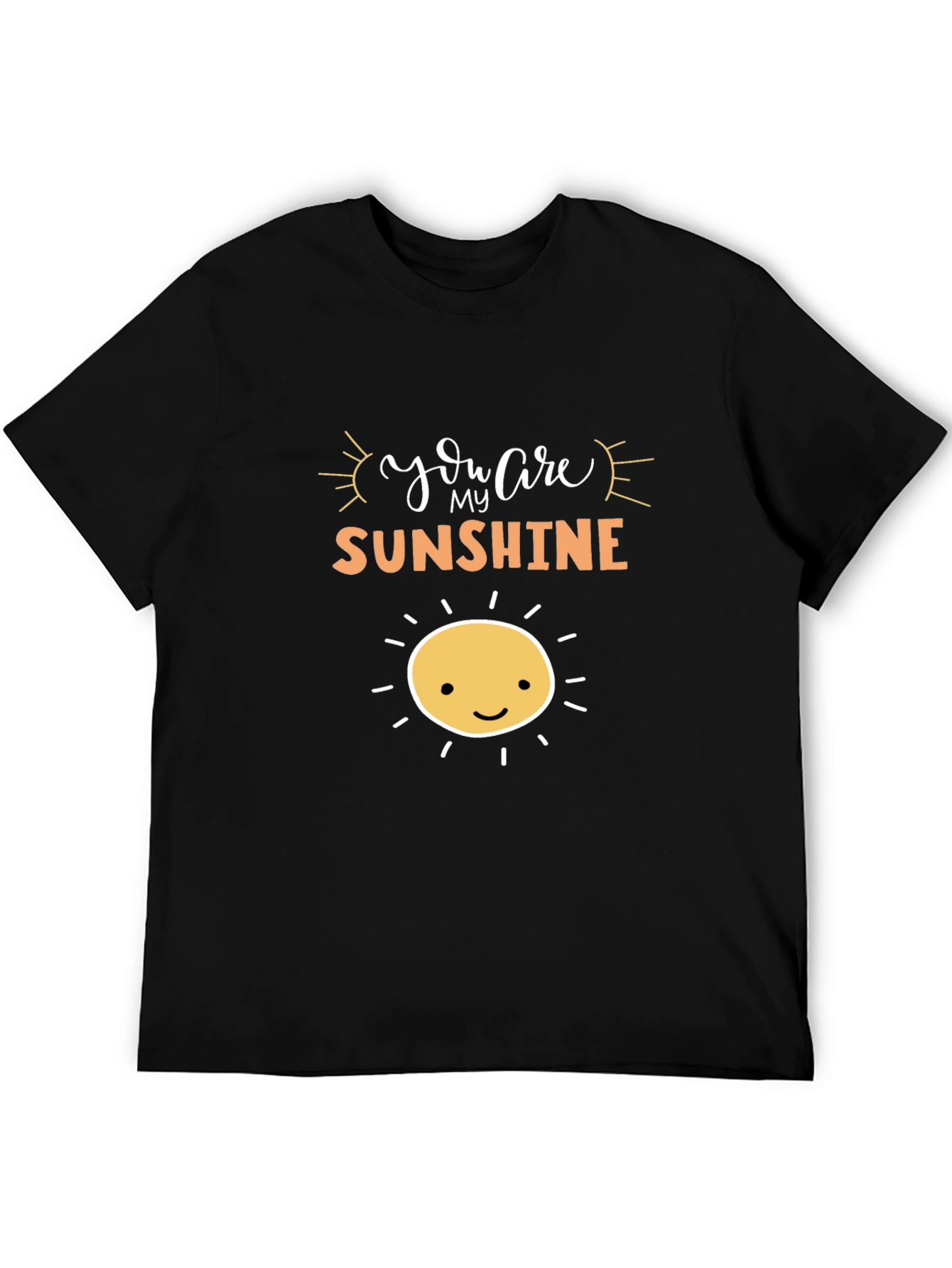 Black Sunshine Graphic Tee - Black Casual Shirt view 5