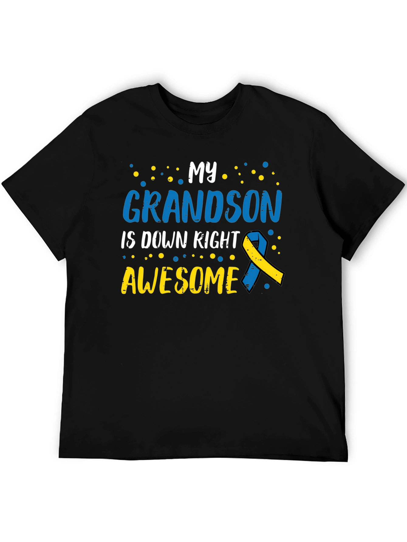 Black My Grandson is Down Right Awesome T-Shirt view 5