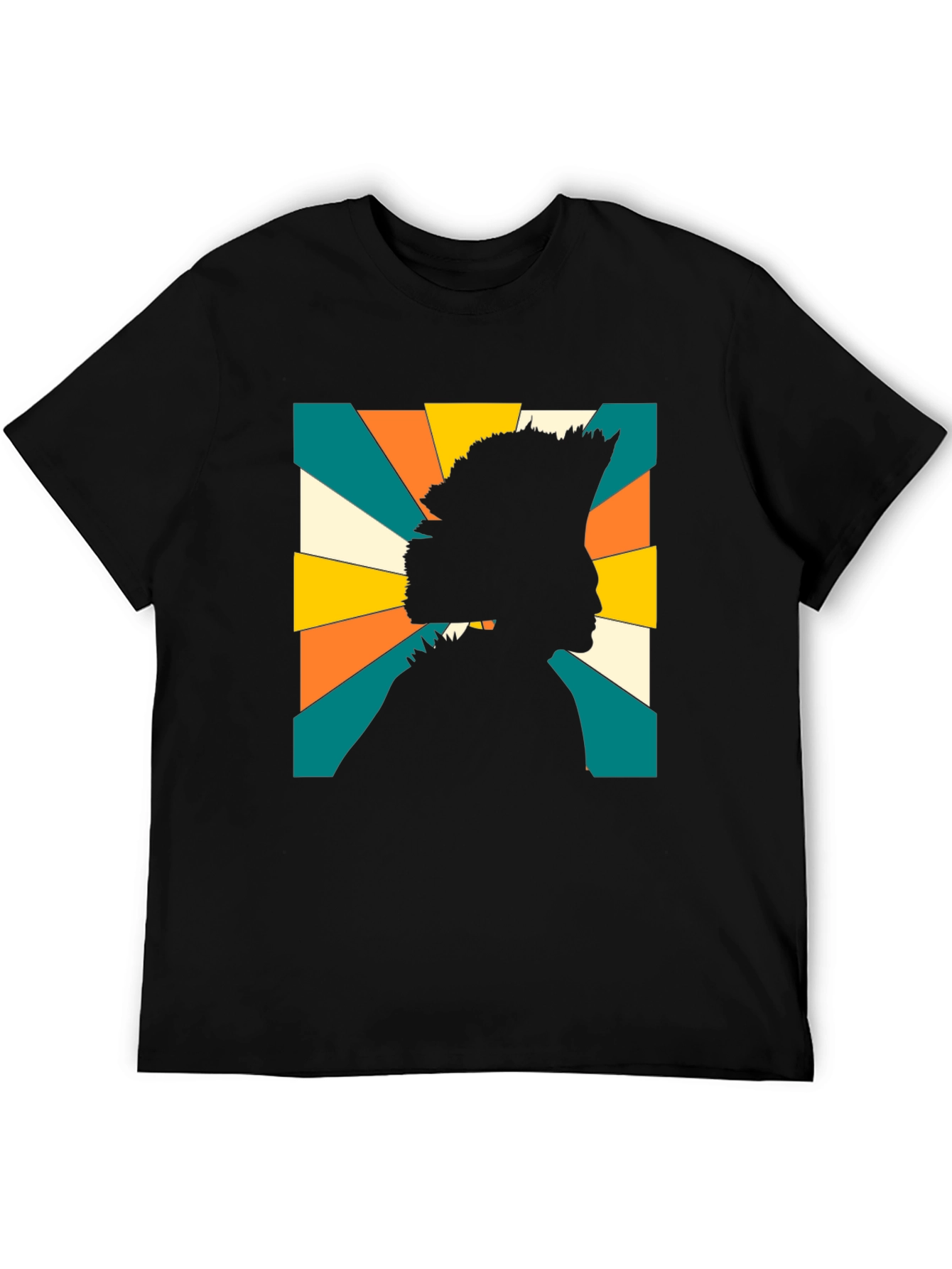 Black Retro Silhouette Graphic T-Shirt view 5