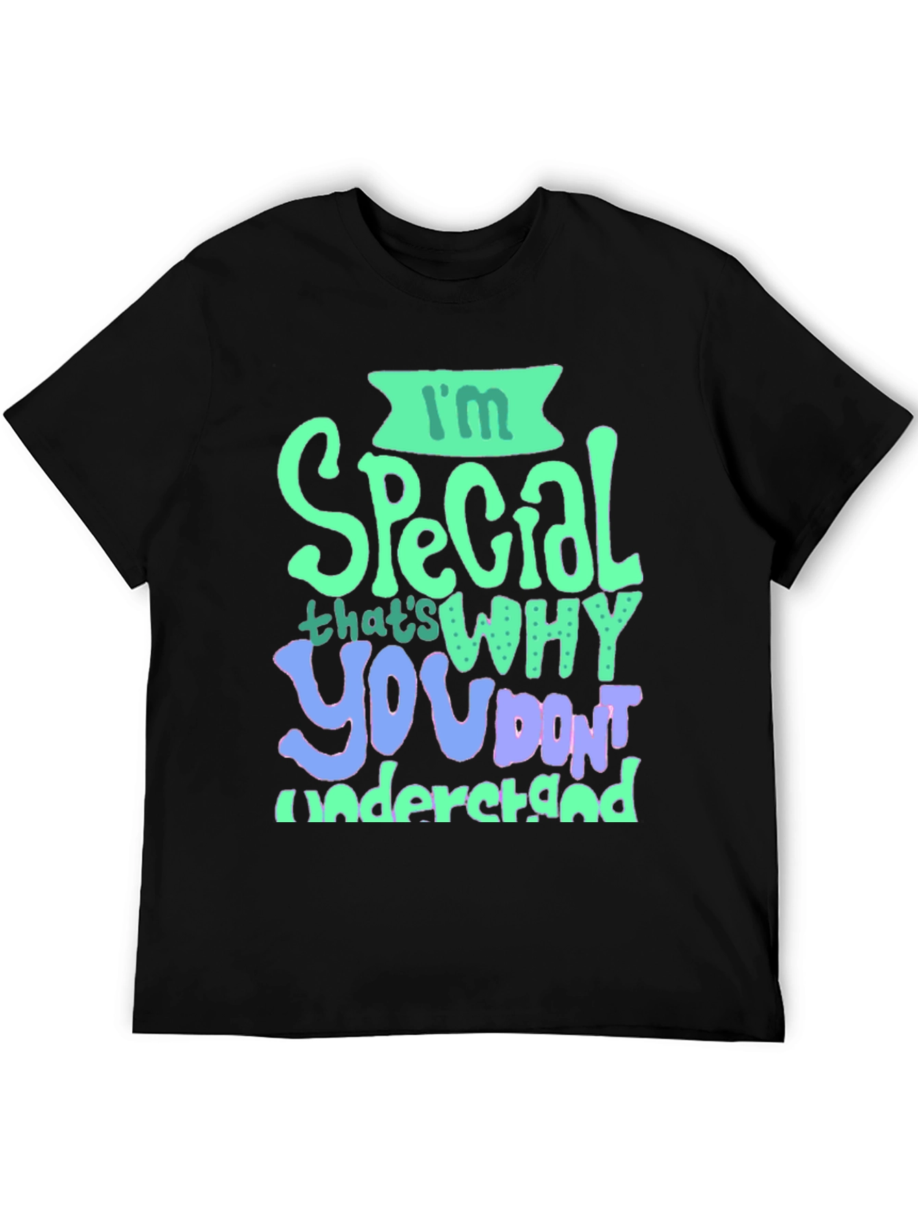 Black I'm Special Graphic Tee - Novelty T-Shirt view 5