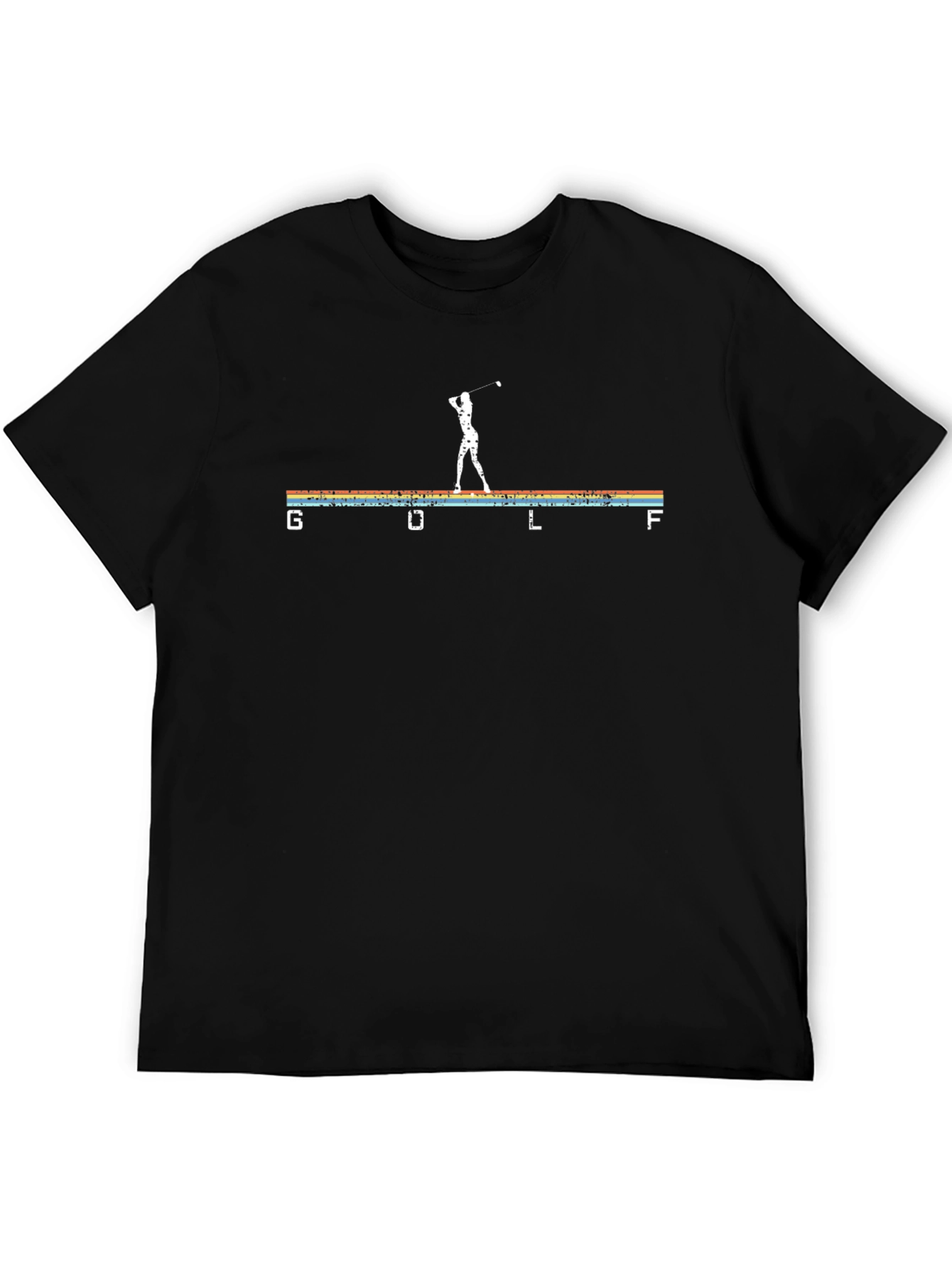Black Retro Golf T-Shirt - Classic Design Tee view 5