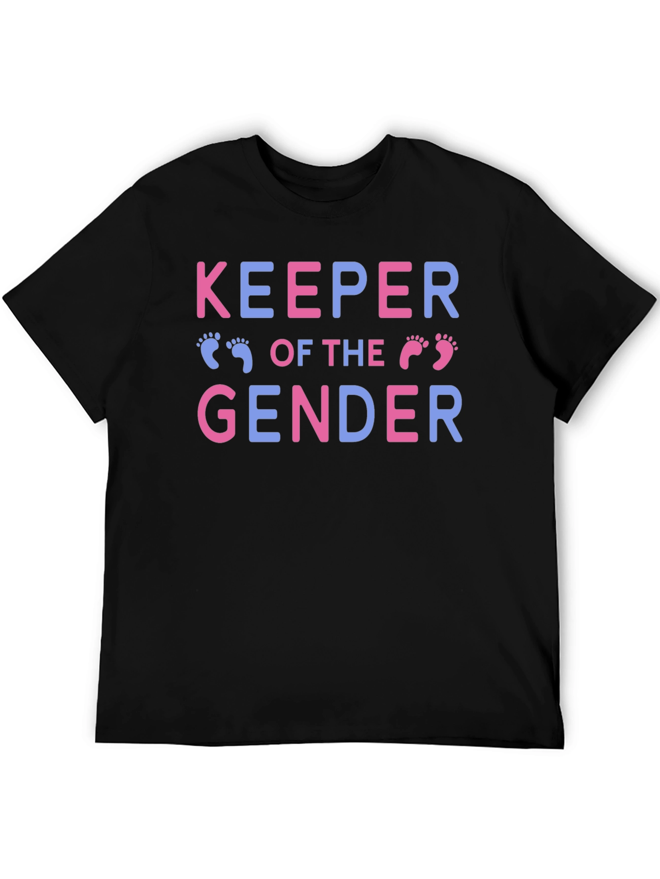 Black Keeper of the Gender Reveal Party T-Shirt view 5