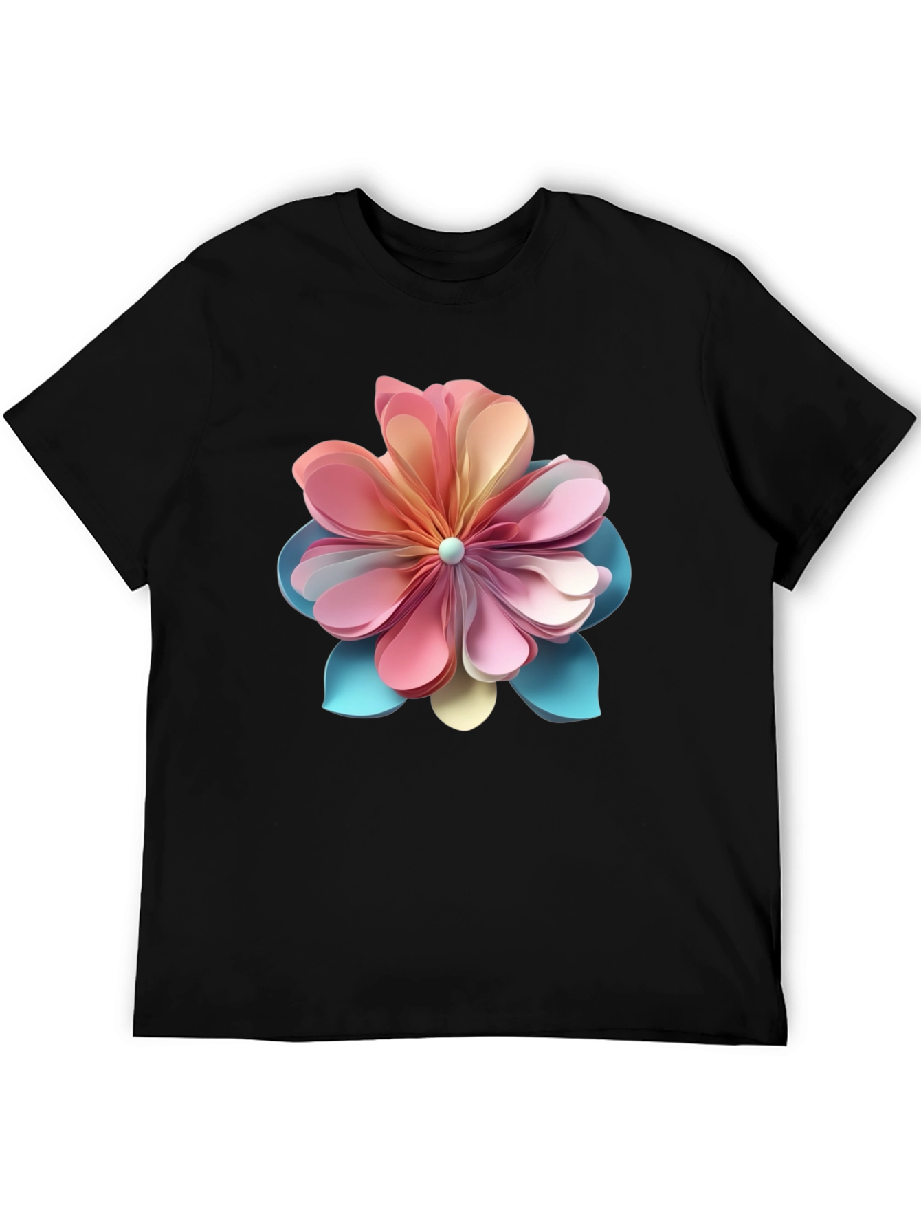Black Floral Graphic Tee - Stylish Statement Shirt view 5