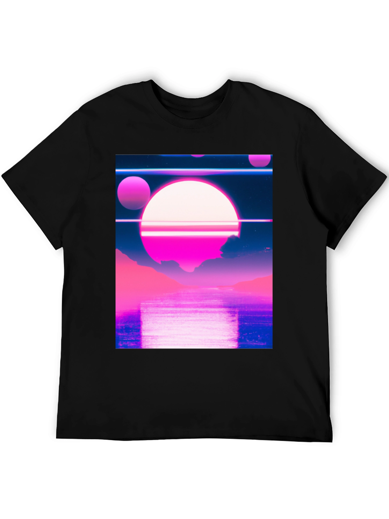 Black Vaporwave Aesthetic Graphic Tee view 5