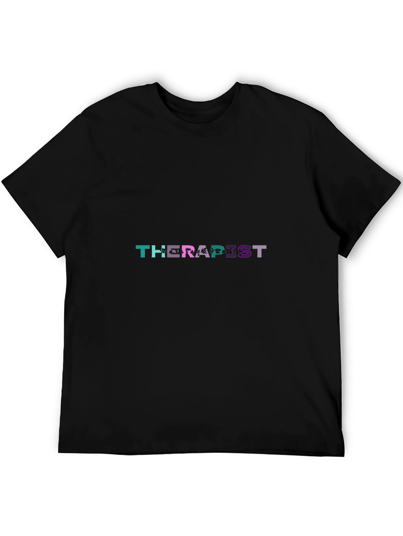 Black Therapist Graphic Tee - Trendy Comfort view 5