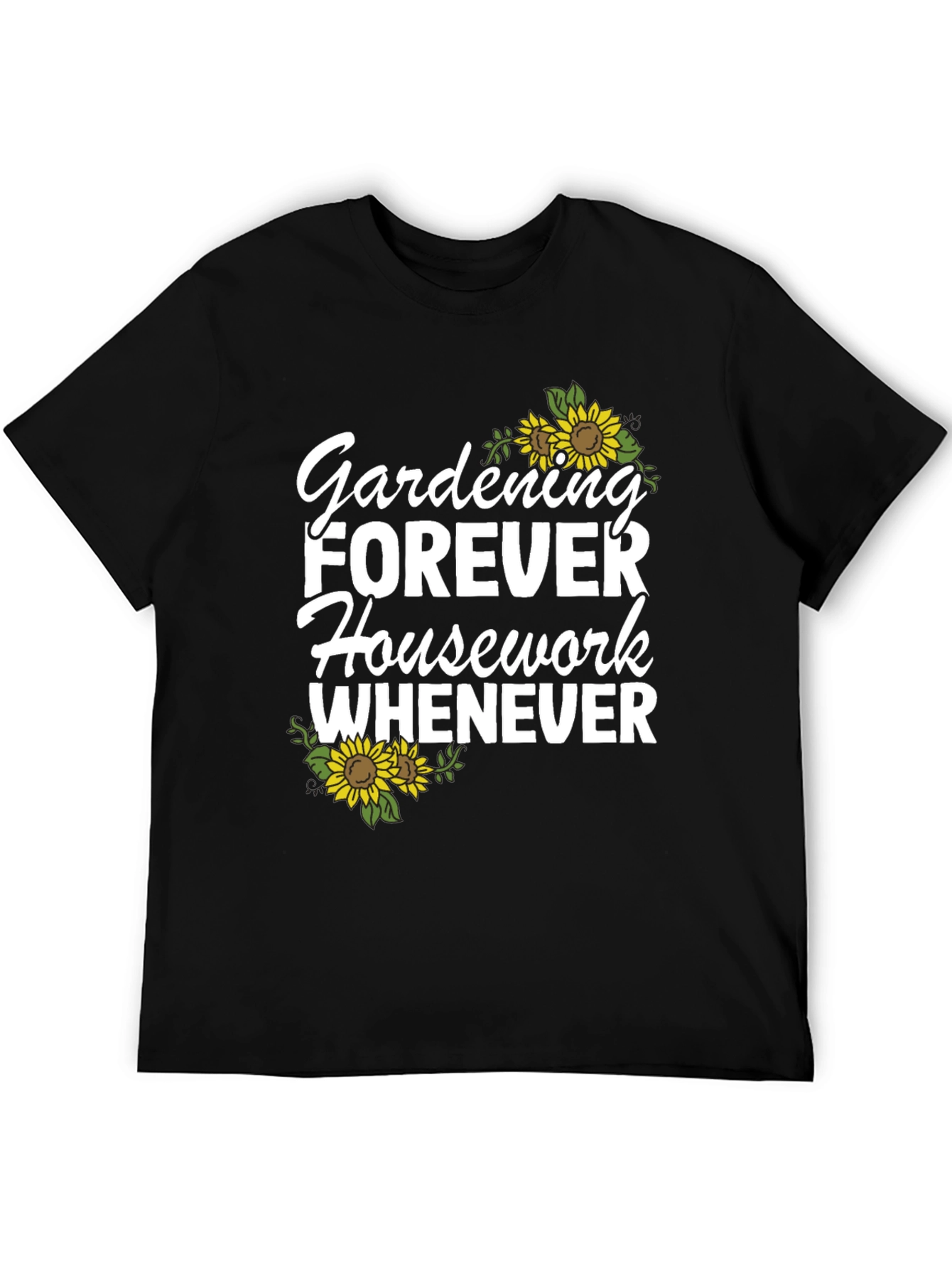 Black Gardening Forever T-Shirt view 5