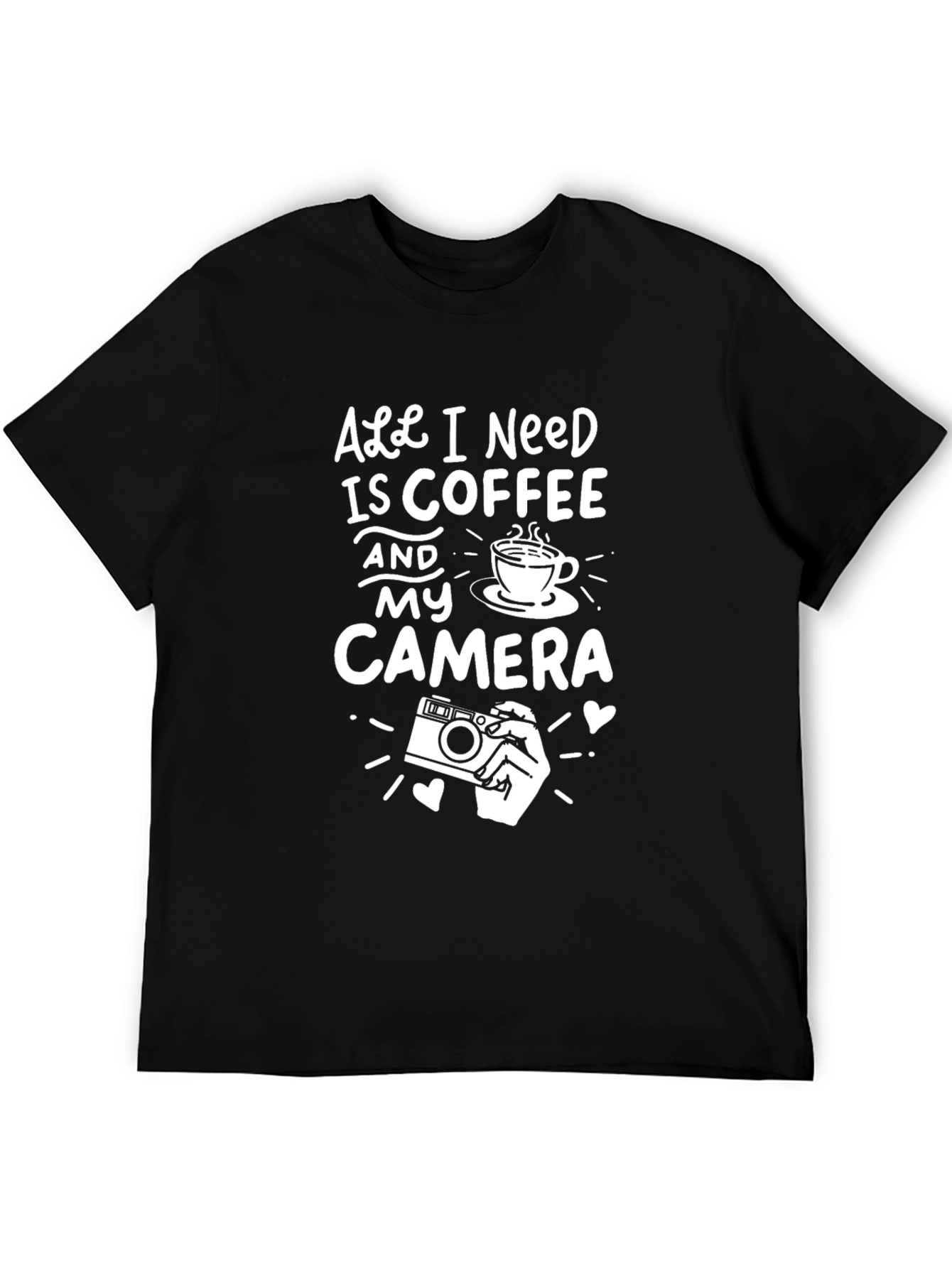Black Coffee and Camera Graphic Tee - Unisex view 5