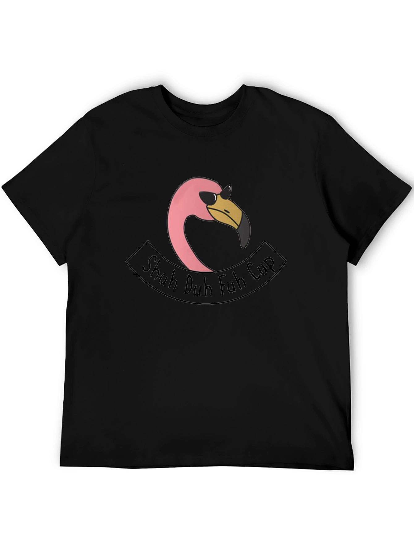 Black Shuh Duh Fuh Cup Flamingo T-Shirt view 5