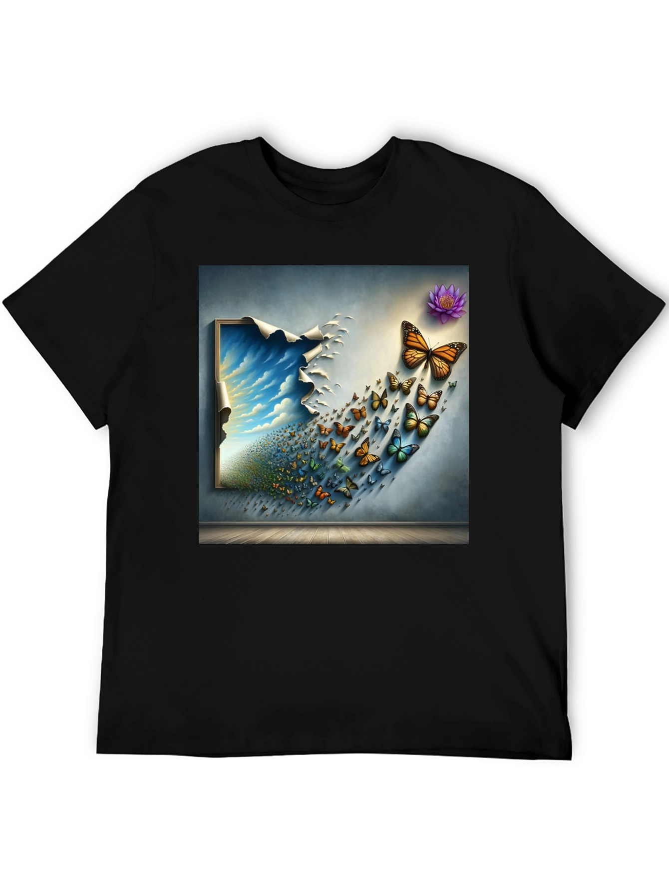 Black Butterfly Dreamscape Graphic Tee view 5