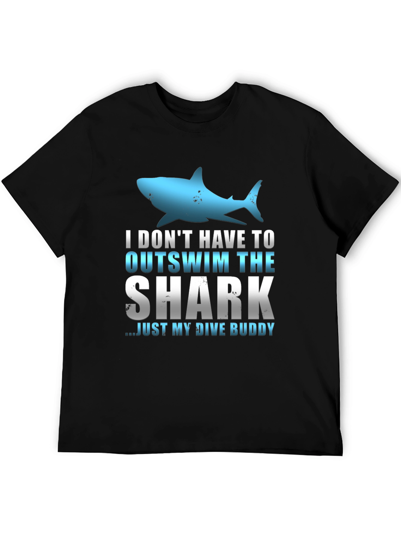 Black Shark Dive Buddy Graphic T-Shirt view 5
