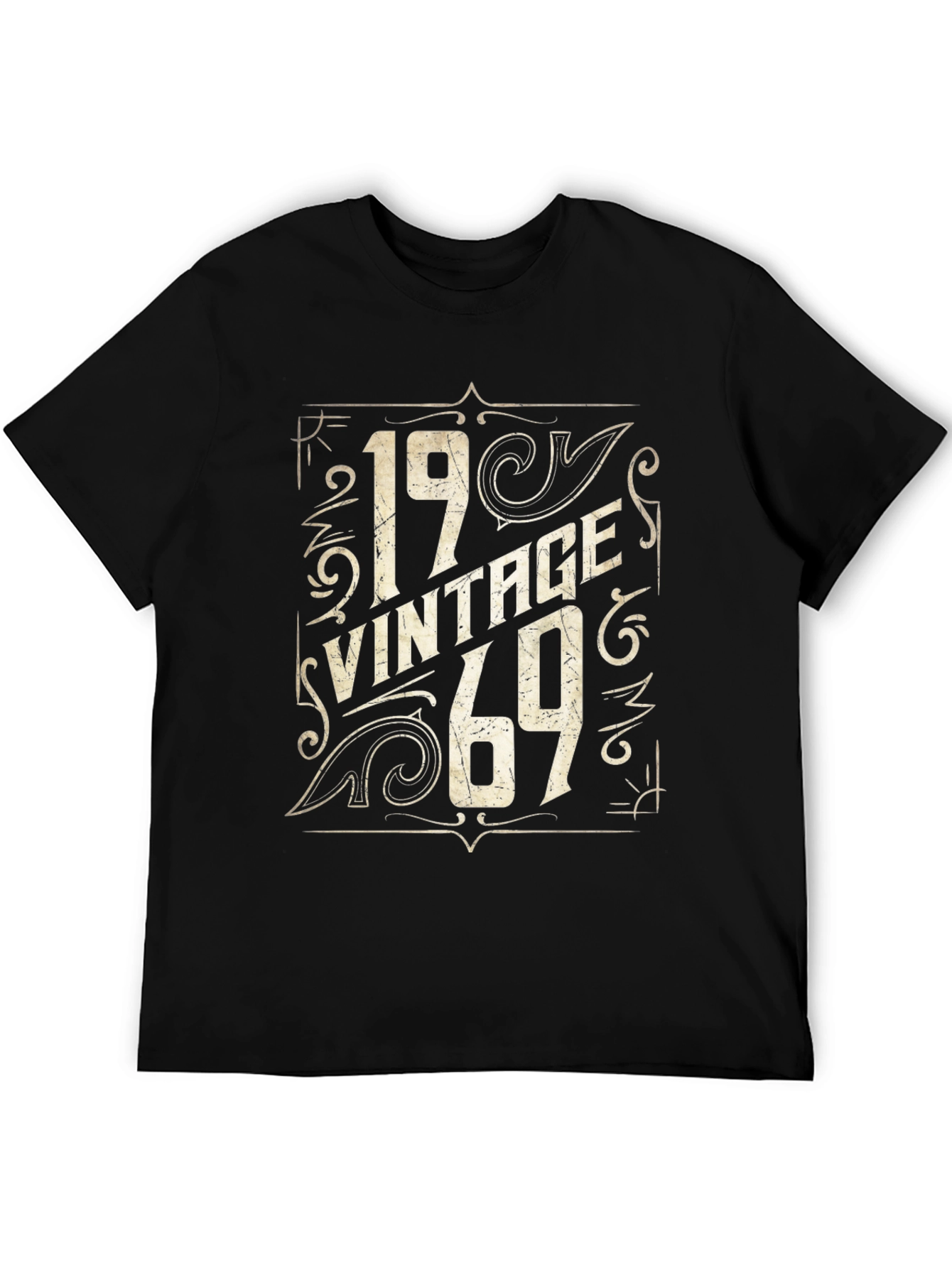 Black Vintage 1969 Graphic T-Shirt - Retro Birthday Tee view 5