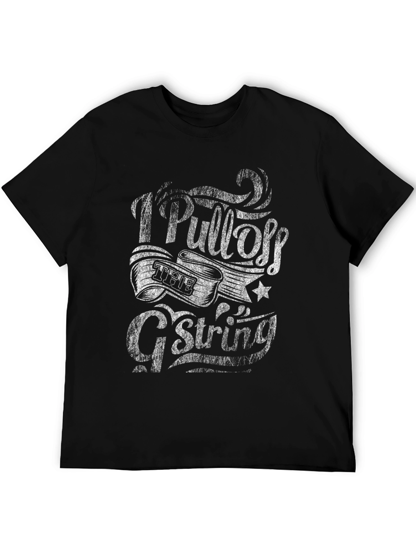 Black I Pull Off the G-String Funny Graphic Tee view 5